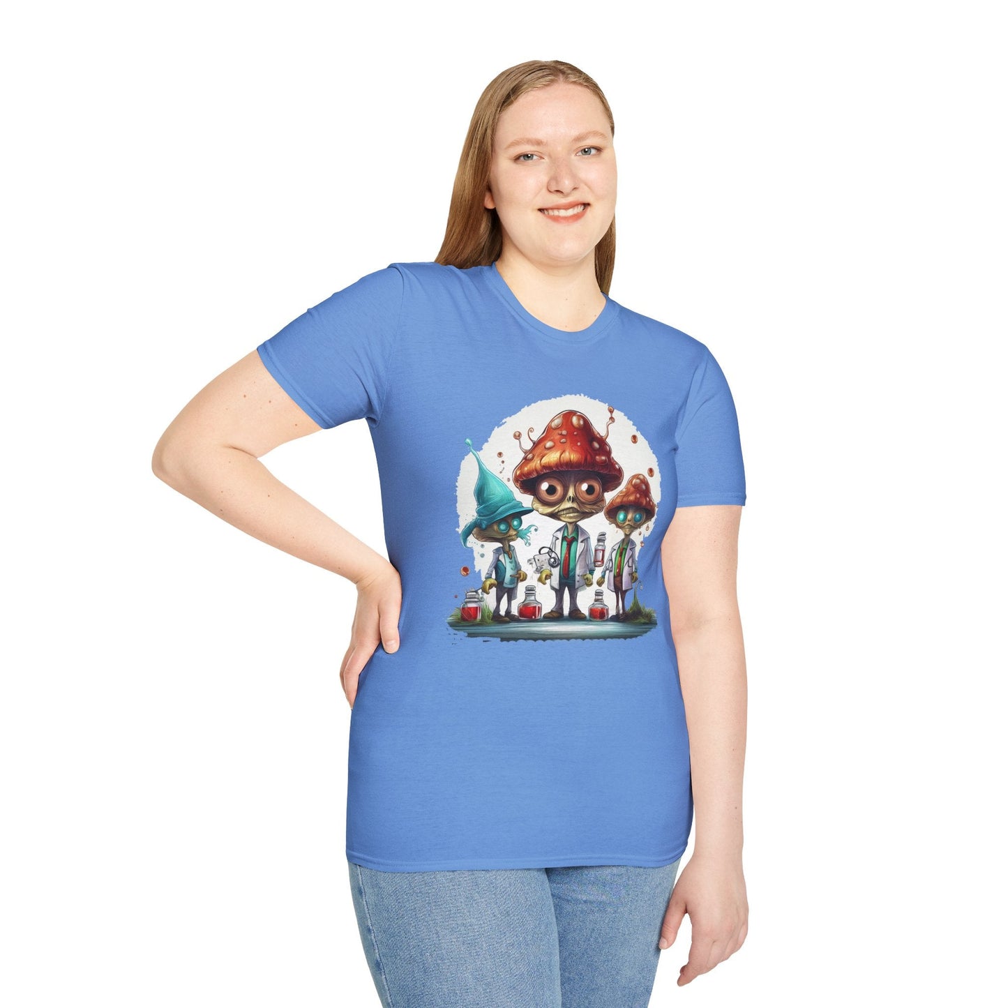 Mashroom Tee Shirt Unisex Funny Mashroom Design Cotton Tee Gildan Softstyle 64000