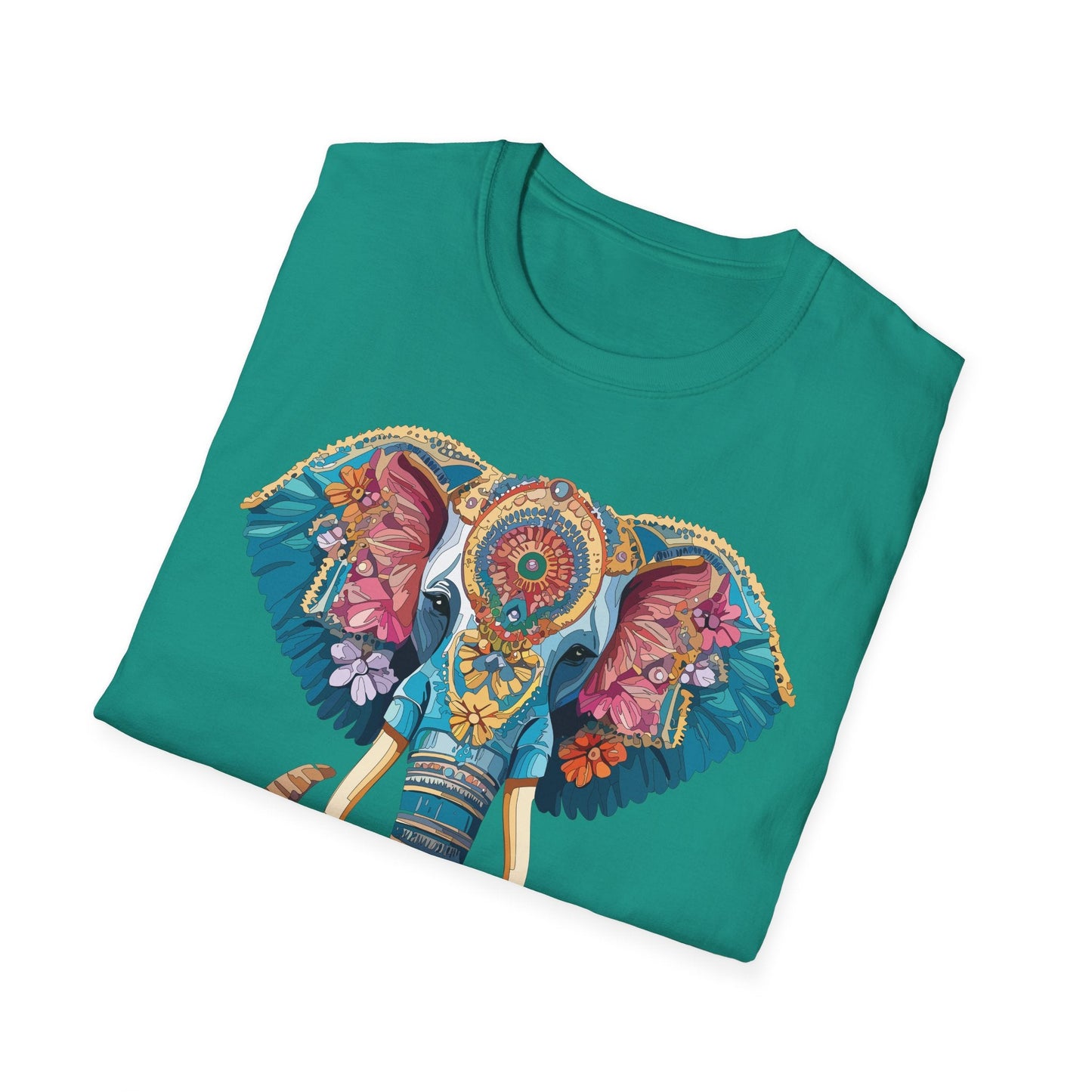 Unisex Elephant Graphic T Shirt Cartoon Elephant Tee Gildan Softstyle 64000 Premium Cotton