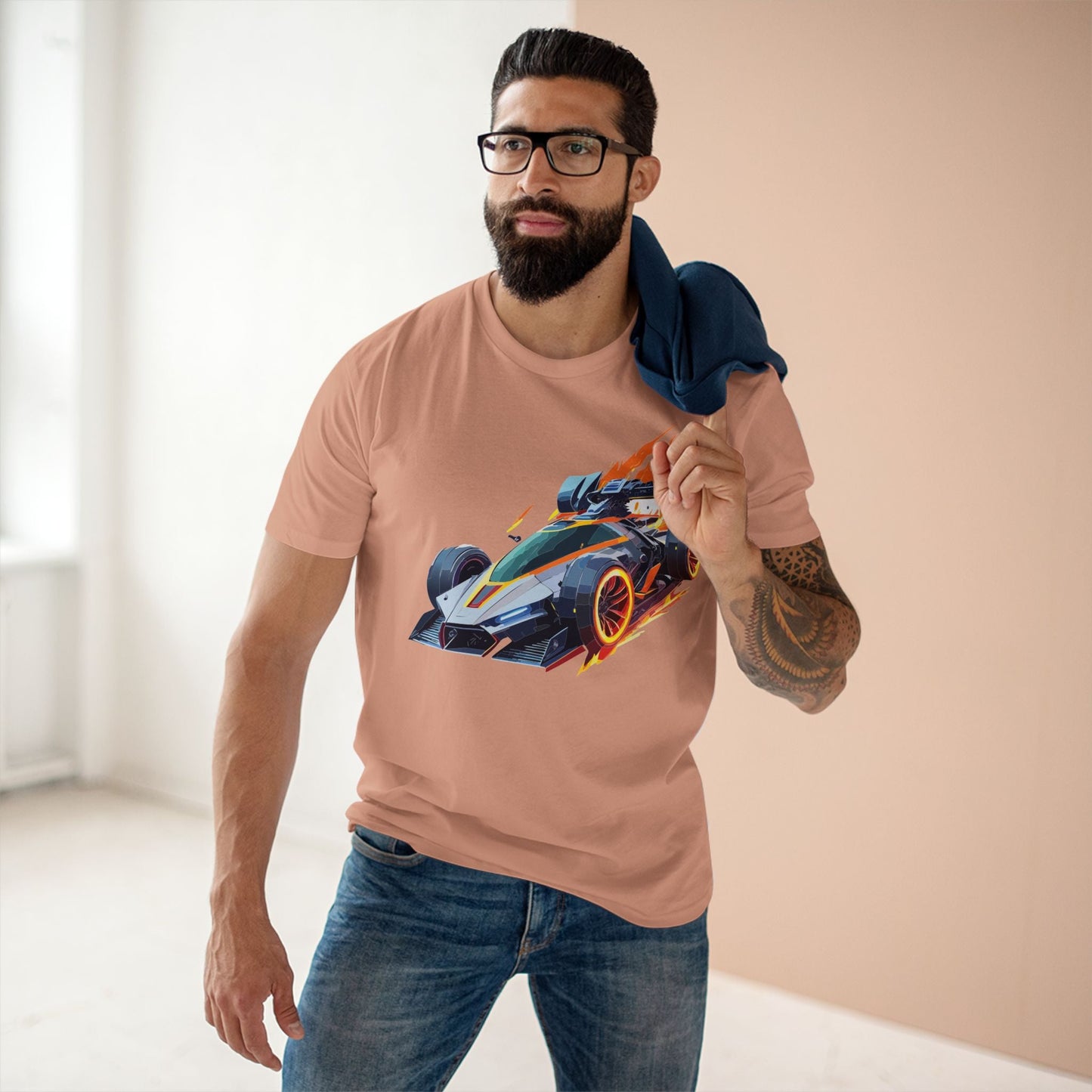 Car Graphic Unisex 100 Cotton Staple Tee 18