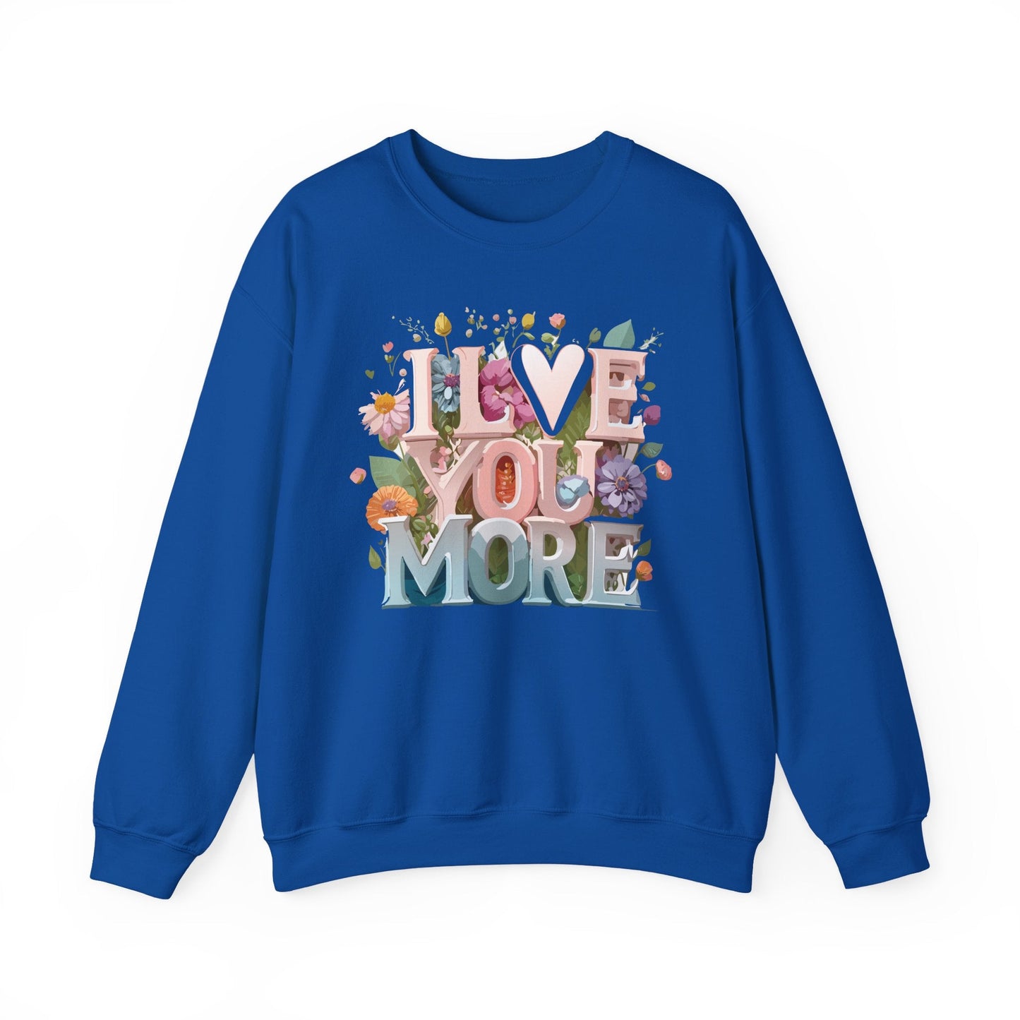 Floral Love Sweatshirt Unisex Crewneck Valentine Day Floral Print Cozy Winter Wear