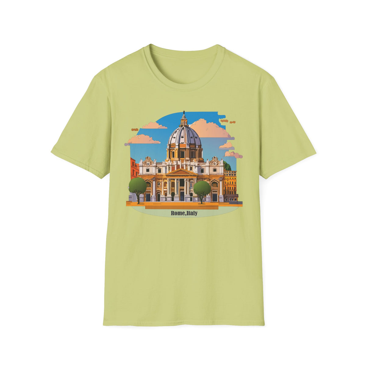 St. Peter's Basilica Illustration T-Shirt | Rome Landmark Tee