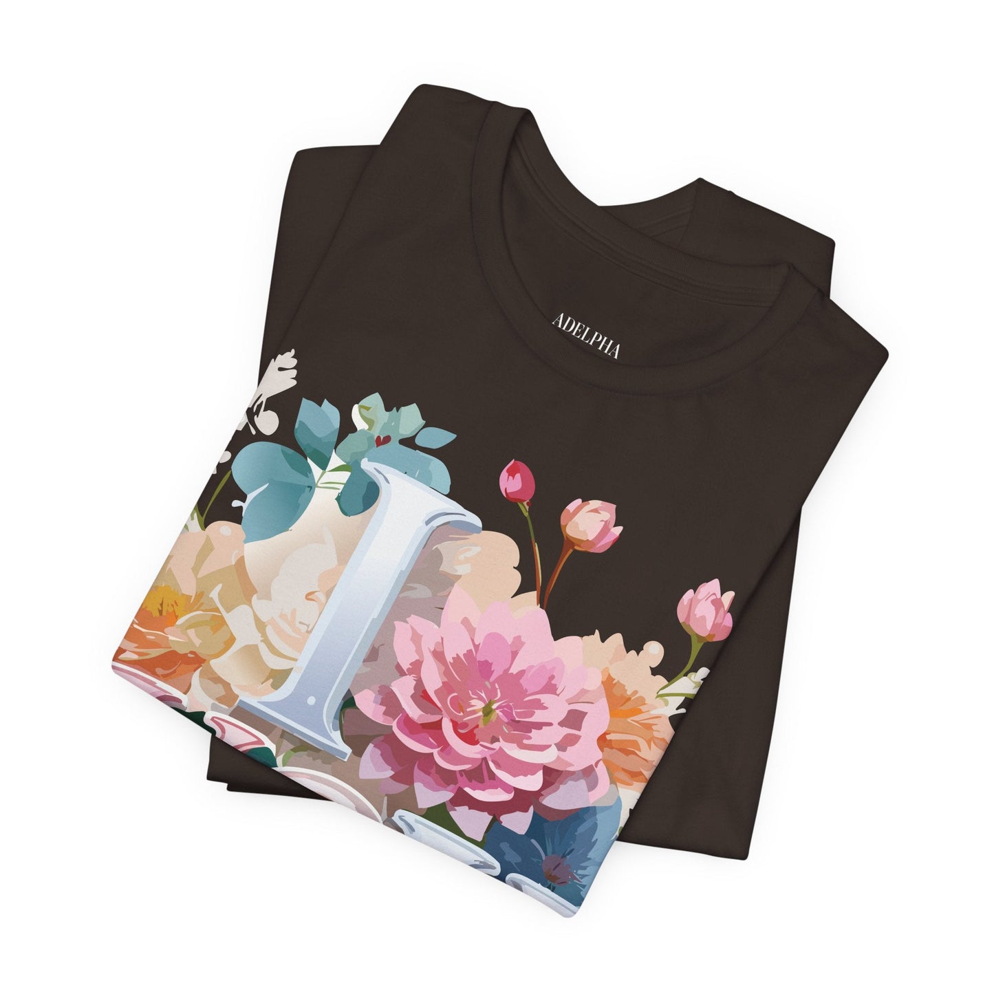 Valentine Day Graphic Unisex 100 Cotton Vintage Artwork with Love and Flower Design Tee 1