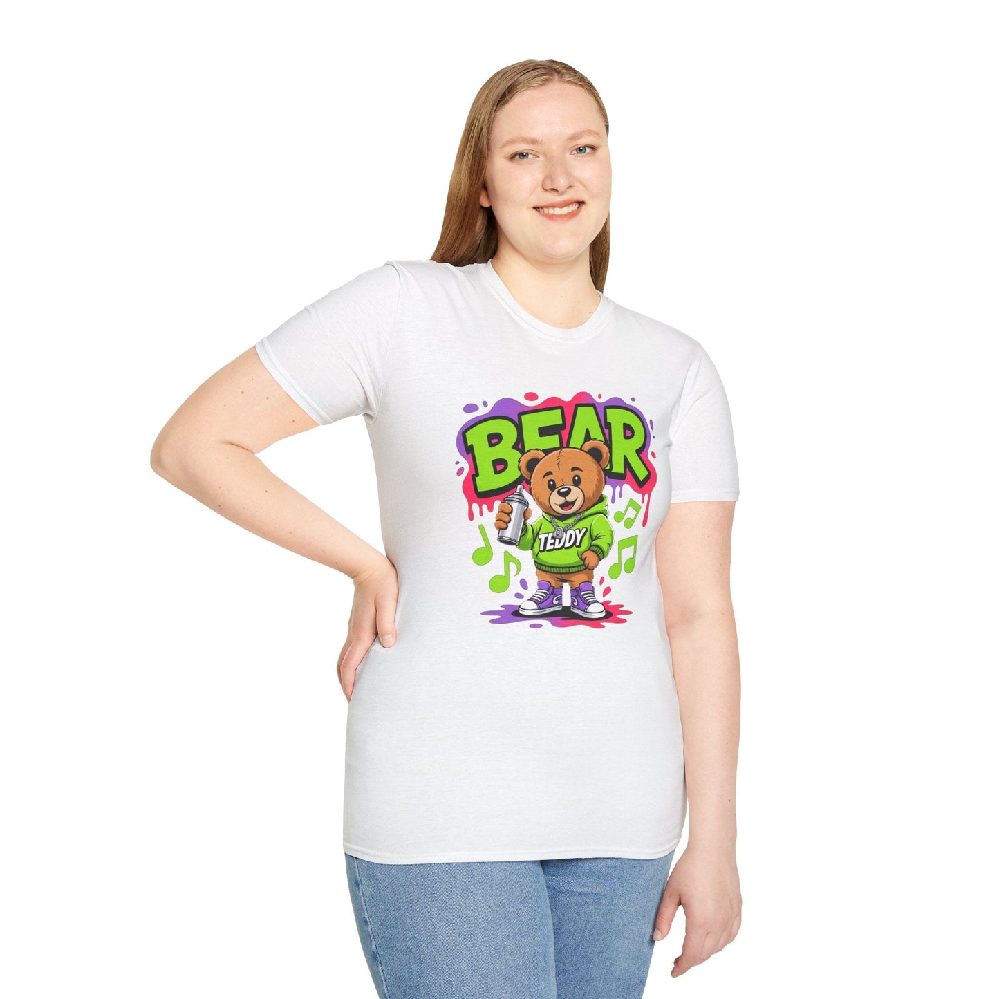 Funny Animal Cartoon T Shirt Unisex Softstyle Graphic Tee Gildan 64000 Animation Tee