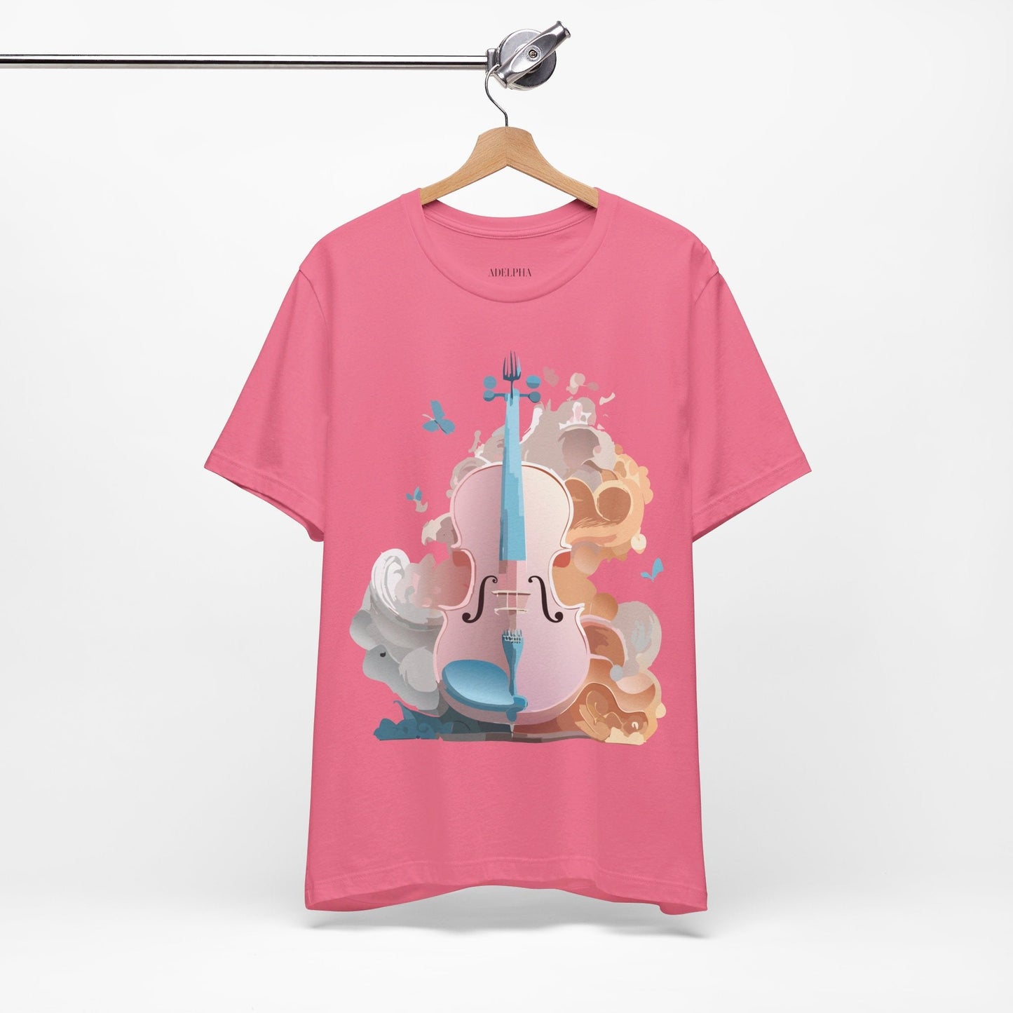 Music Graphic Unisex 100 Cotton Vintage Art with Musical Elements Tee 7