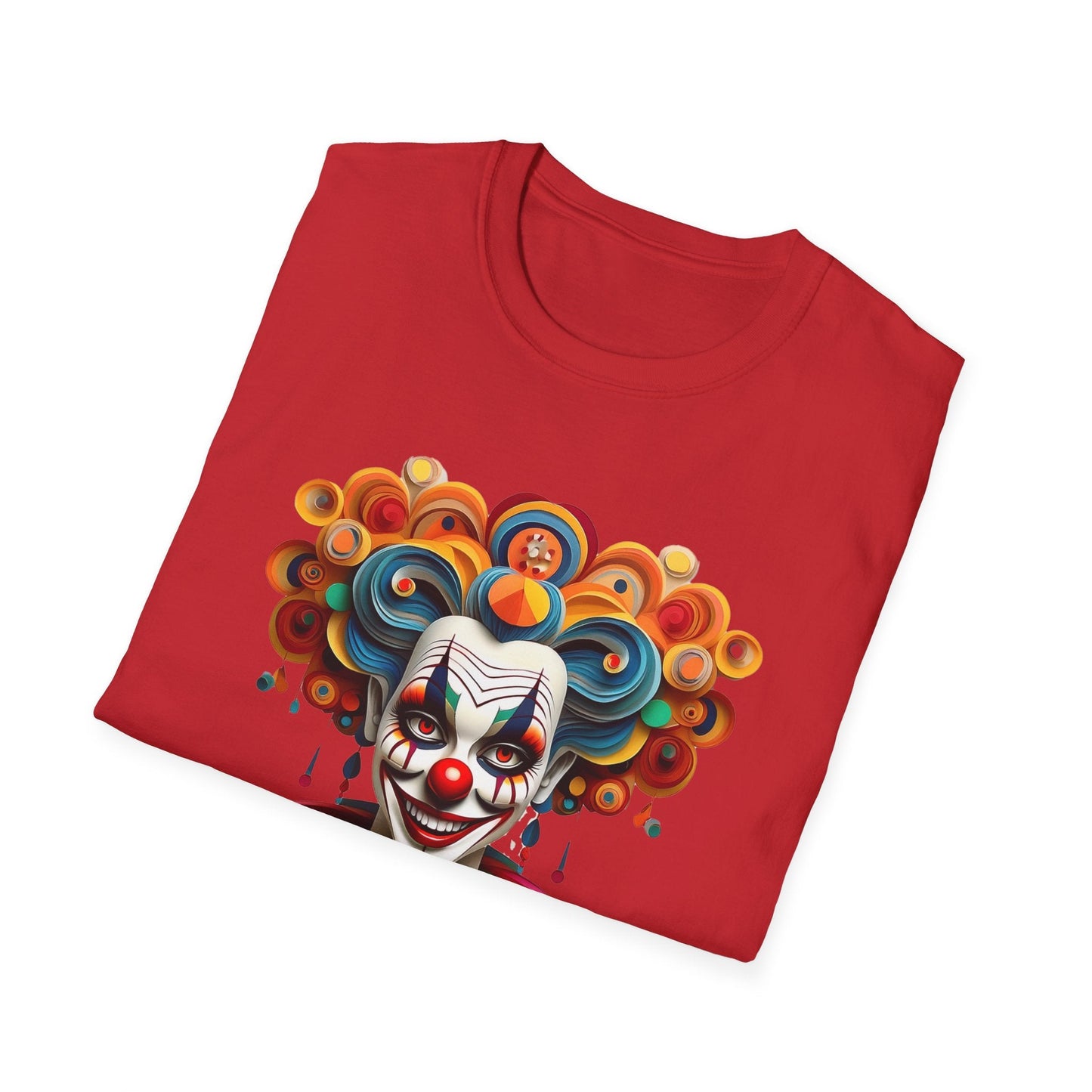 Unisex Clown T Shirt Funny Man Circus Shirt Softstyle Gildan 64000 Short Sleeve Tee