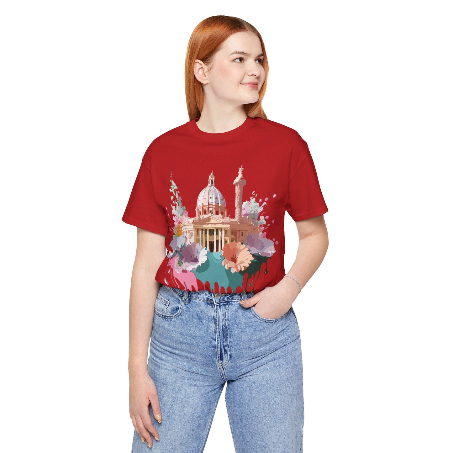 Tourist Shirt Rome Graphic Tee Unisex Jersey Short Sleeve Art Design By Adelpha Artwork