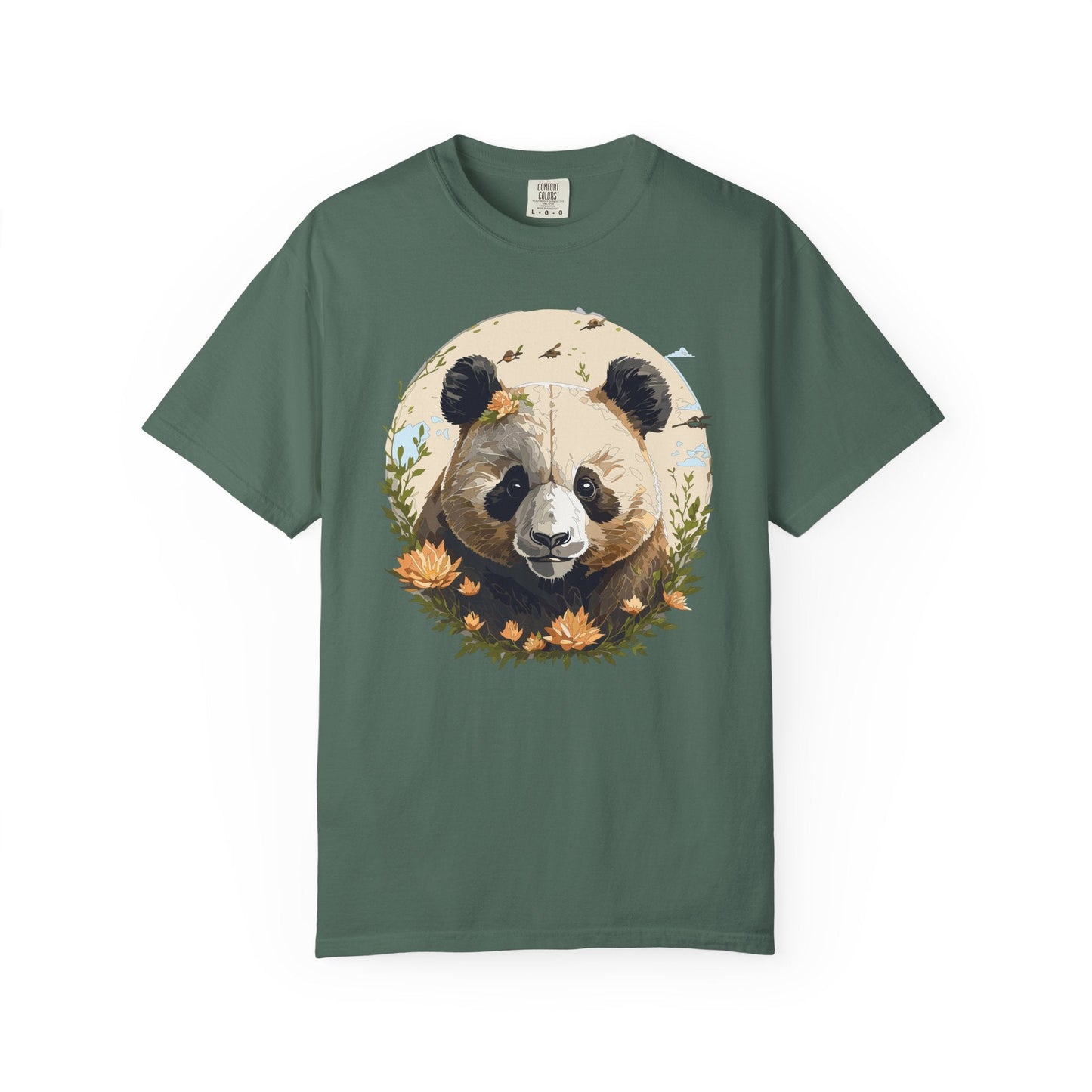 Panda Portrait Graphic T-Shirt Unisex Cotton Floral Animal Art Tee p9