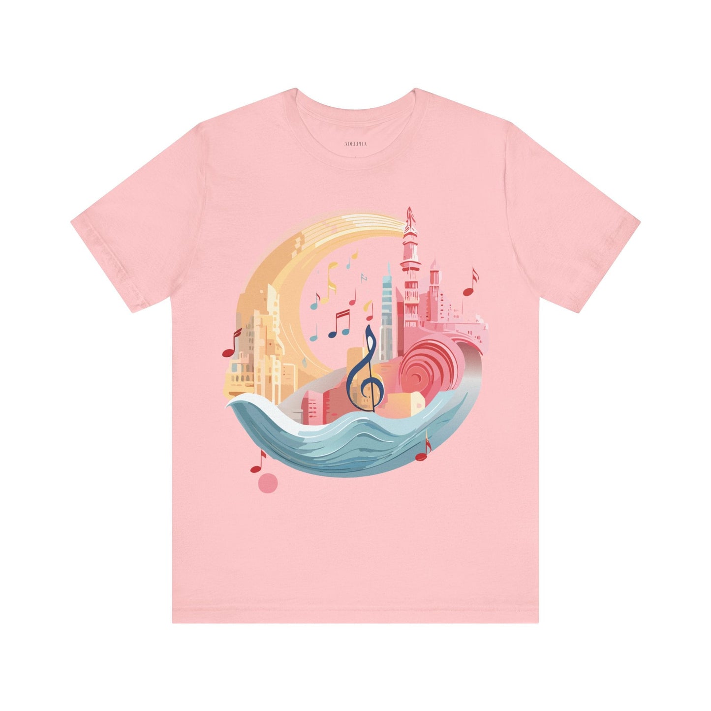 Music Graphic T Shirt Unisex Jersey Short Sleeve Art Design by Adelpha Vintage Inspired Tee