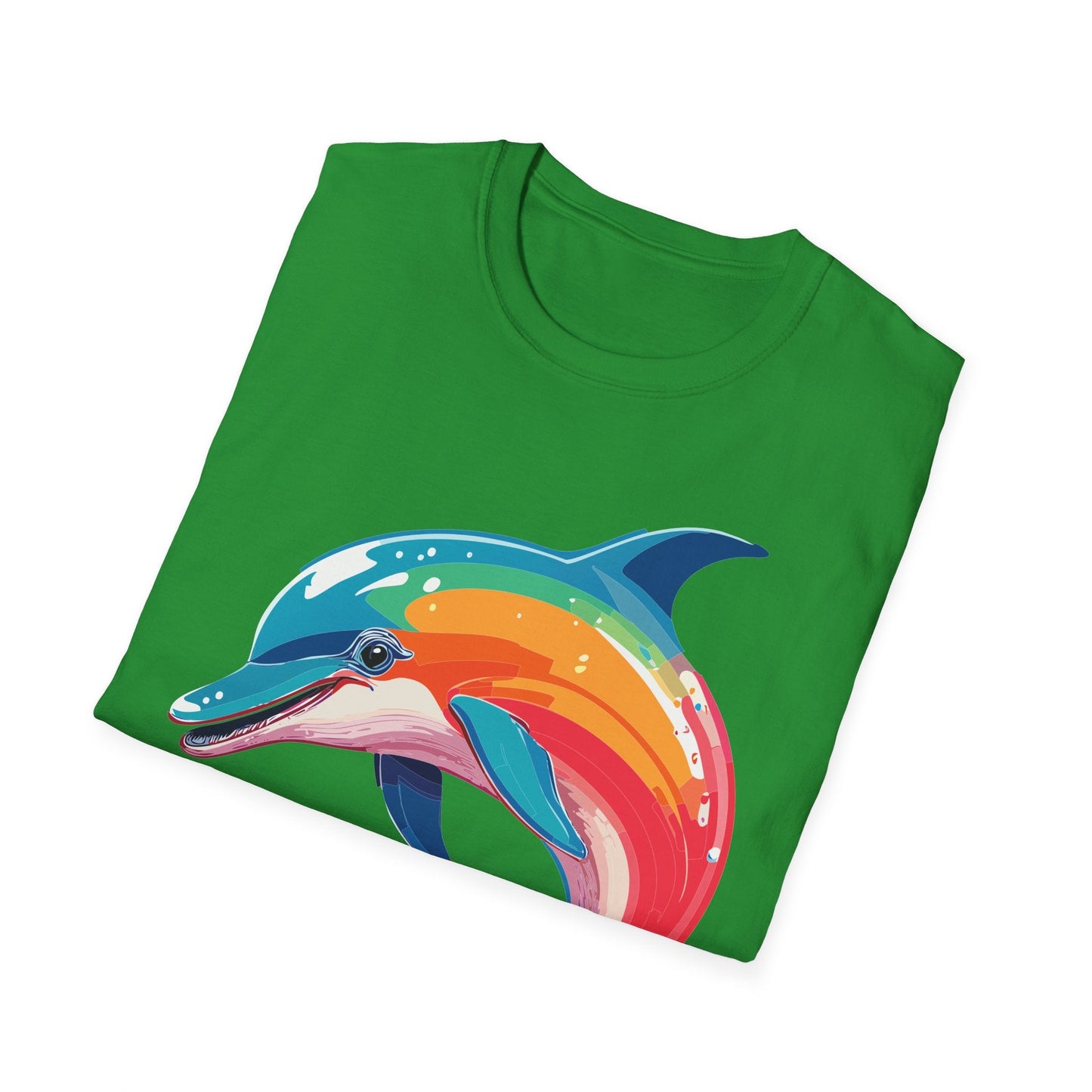 Dolphin Shirt For Unisex 100 Percent Ring Spun Cotton Gildan Softstyle 64000 Short Sleeve Tee