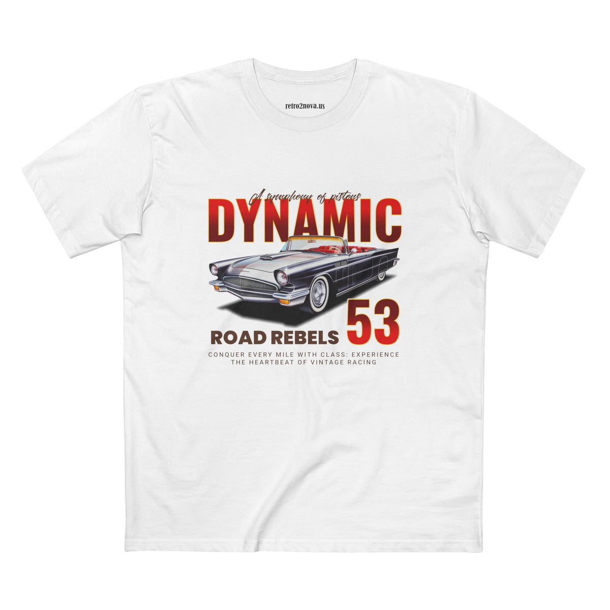 Retro Car Vintage Graphic Tee Staple Unisex 100 Cotton Tee Shirt - RC-15