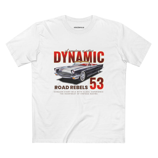 Retro Car Vintage Graphic Tee Staple Unisex 100 Cotton Tee Shirt - RC-15