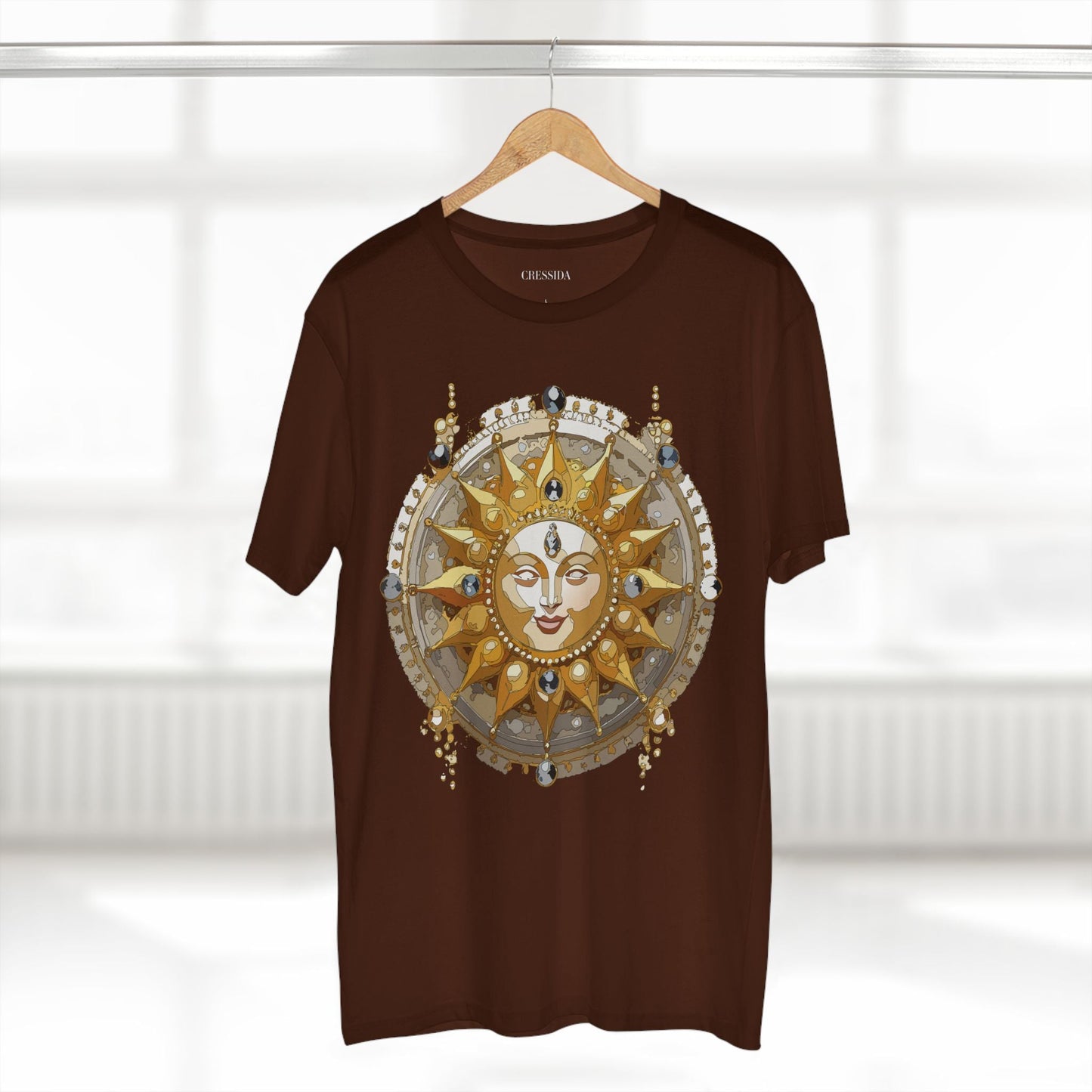 Gold Sun Graphic Unisex 100 Cotton T-Shirt with Golden Art Design 9