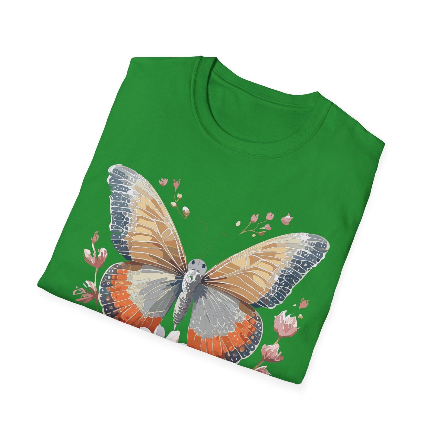 Unisex Butterfly T Shirt Softstyle Gildan 64000 Comfortable Durable Tee For Everyday Wear