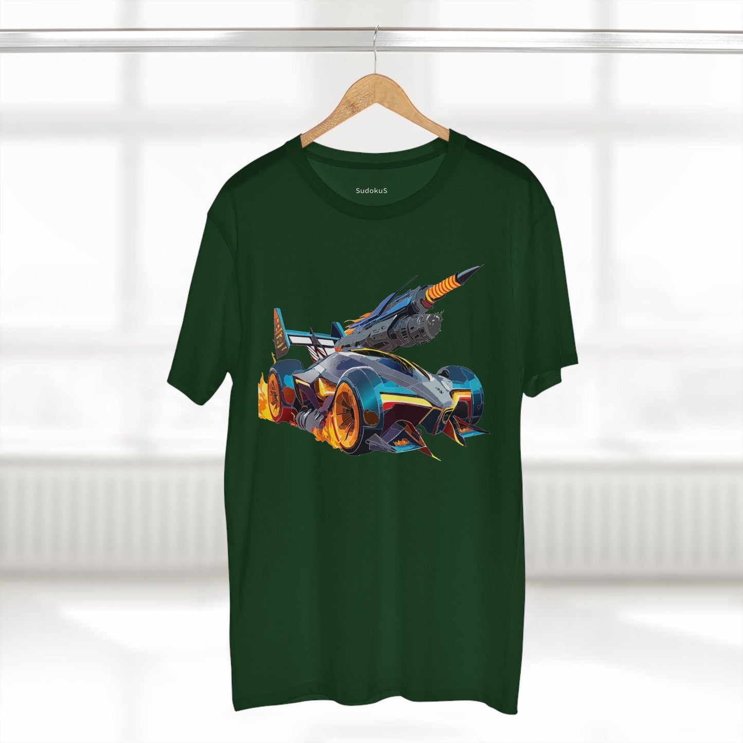 Car Graphic Unisex 100 Cotton Staple Tee 5
