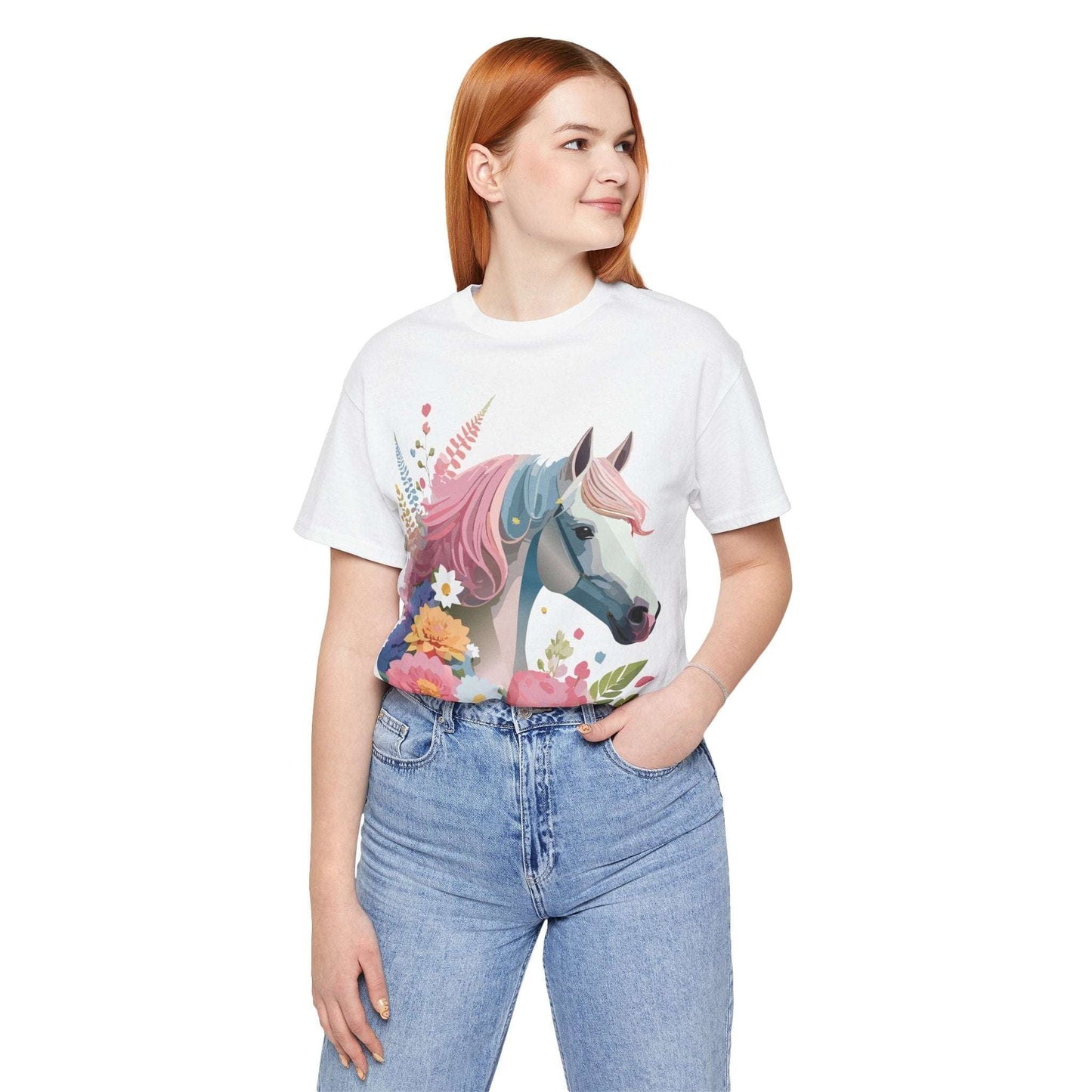 Horse Graphic Unisex 100 Cotton Vintage Animal Art T-Shirt 3
