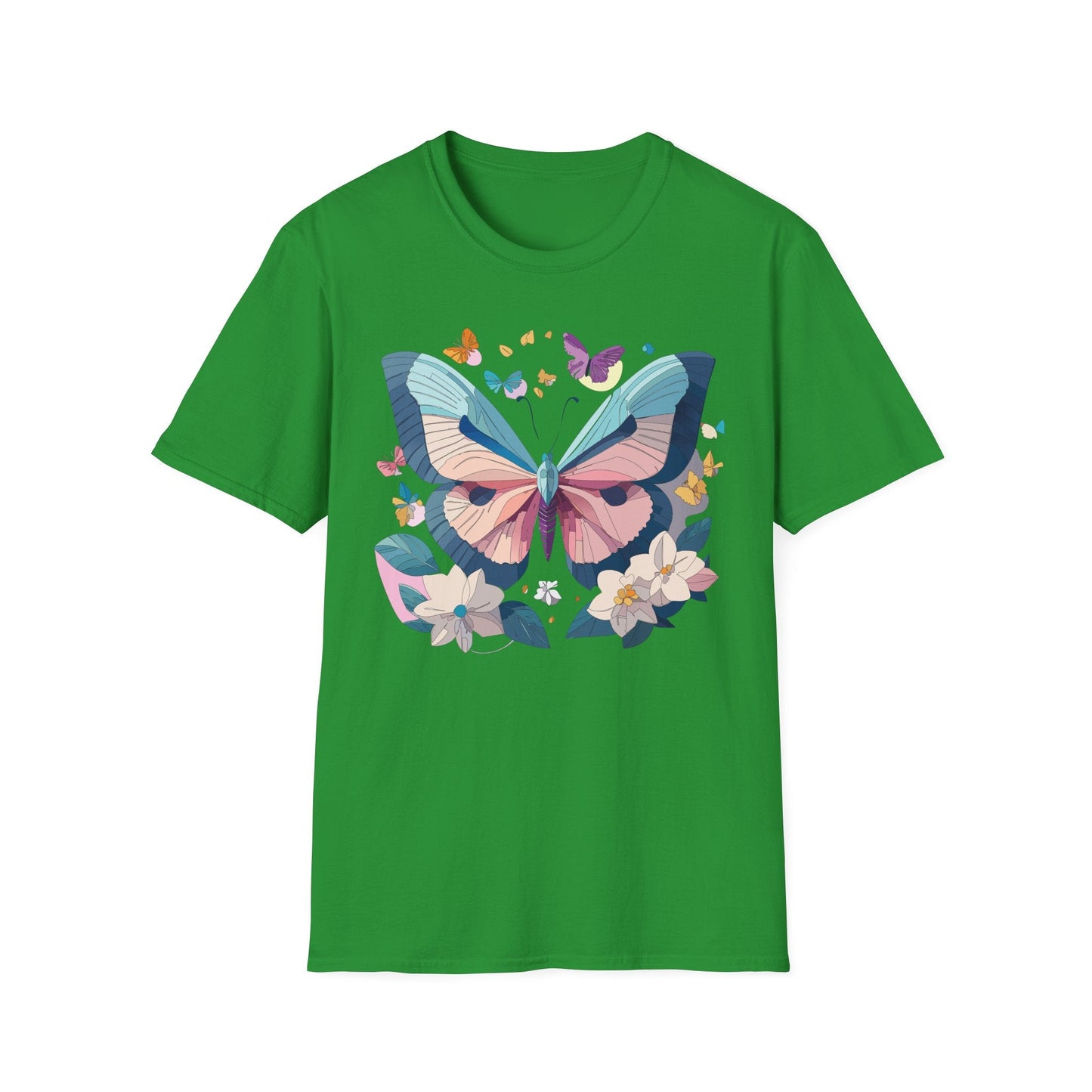 Butterfly Shirt Unisex T Shirt Softstyle Gildan 64000 Ring Spun Cotton Monarch Design