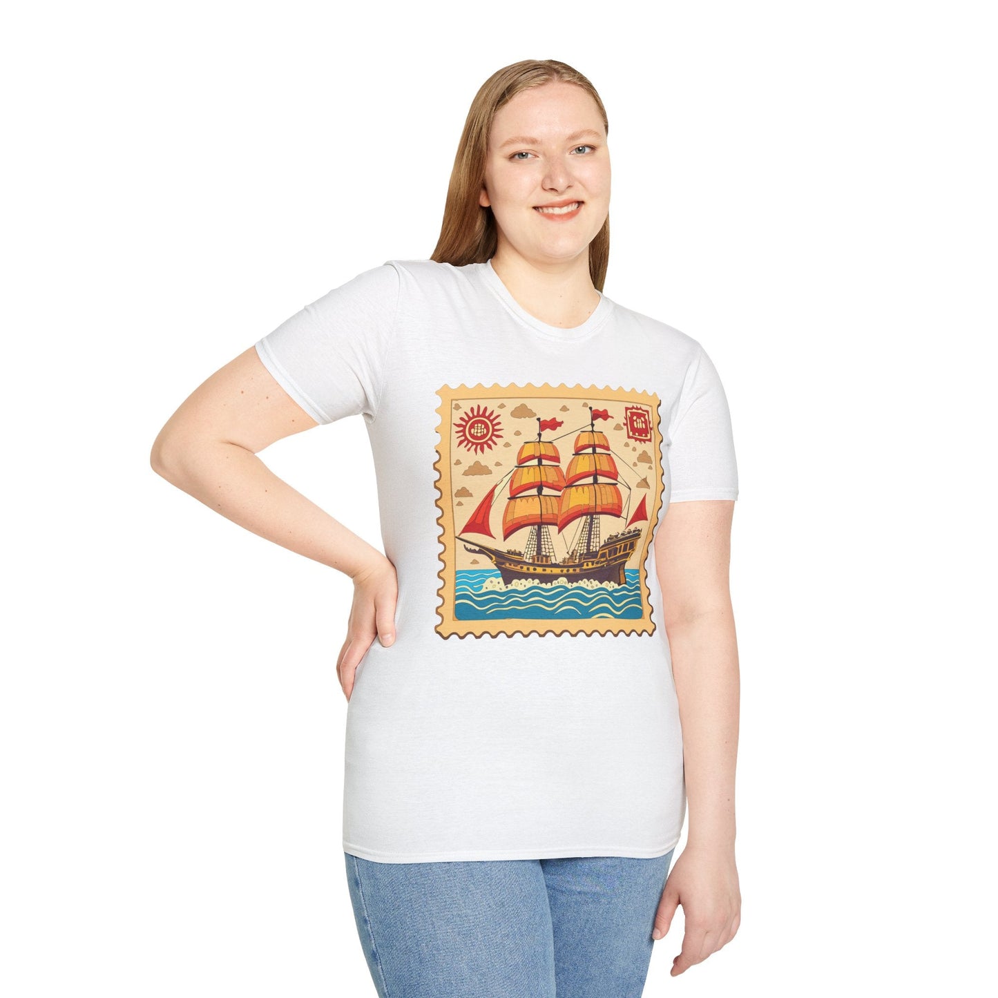 Ship T Shirts Frigate Vessel Tee Unisex Softstyle Gildan 64000 100 Percent Ring Spun Cotton