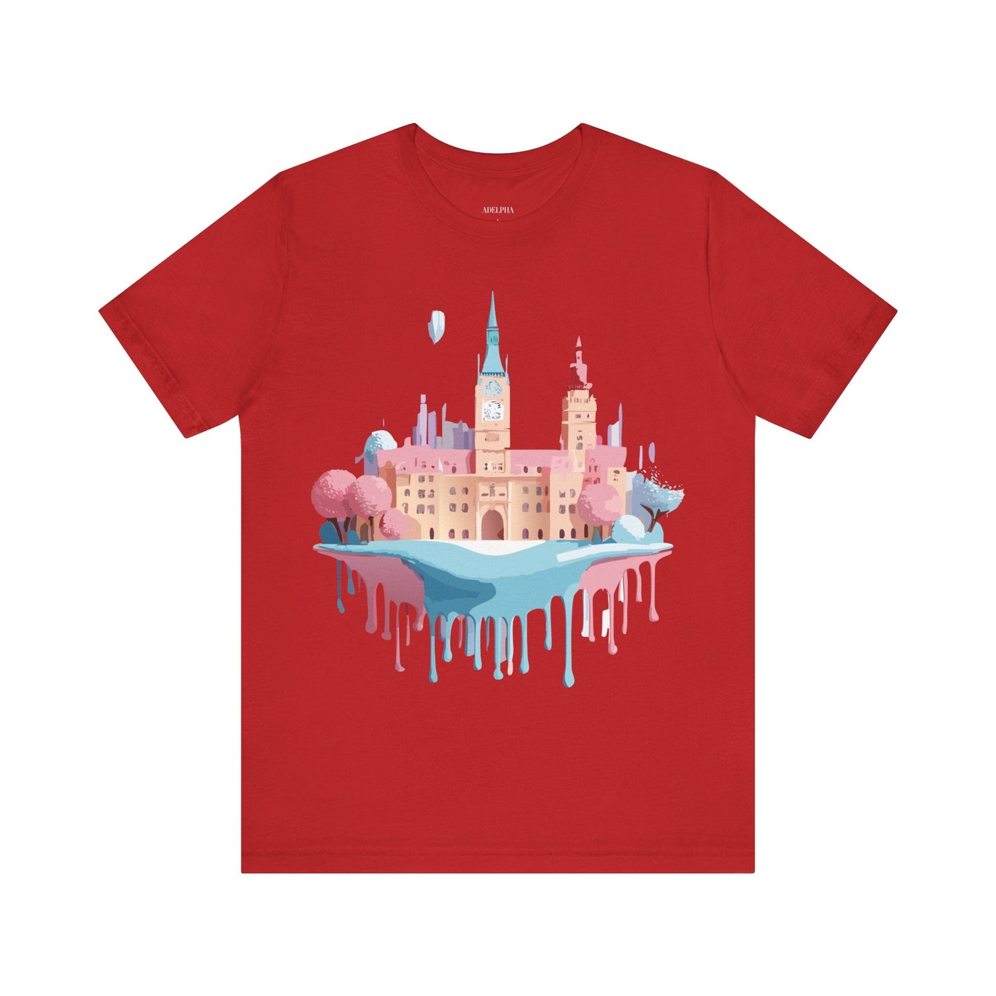 Prague Tourist Shirt Unisex Short Sleeve Graphic Tee Featuring Adelpha Vintage Artwork