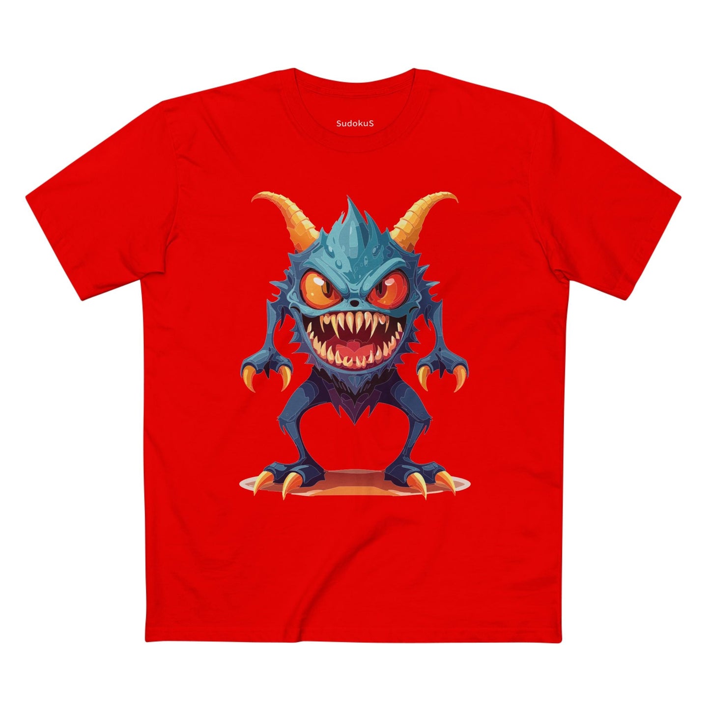 Cartoon Monsters Graphic Unisex 100 Cotton Staple Tee 1