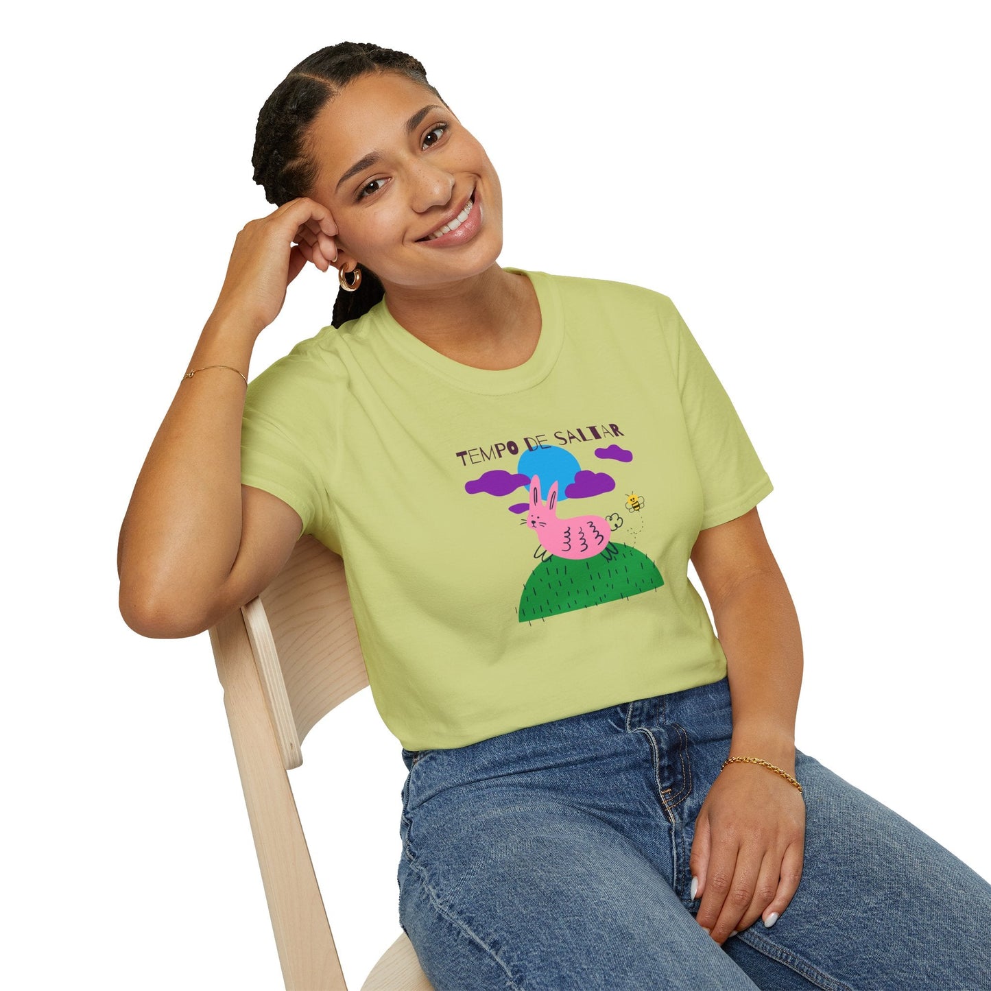Funny Easter T Shirt Unisex Softstyle 64000 Art Design With Easter Prints 100 Percent Ring Spun Cotton