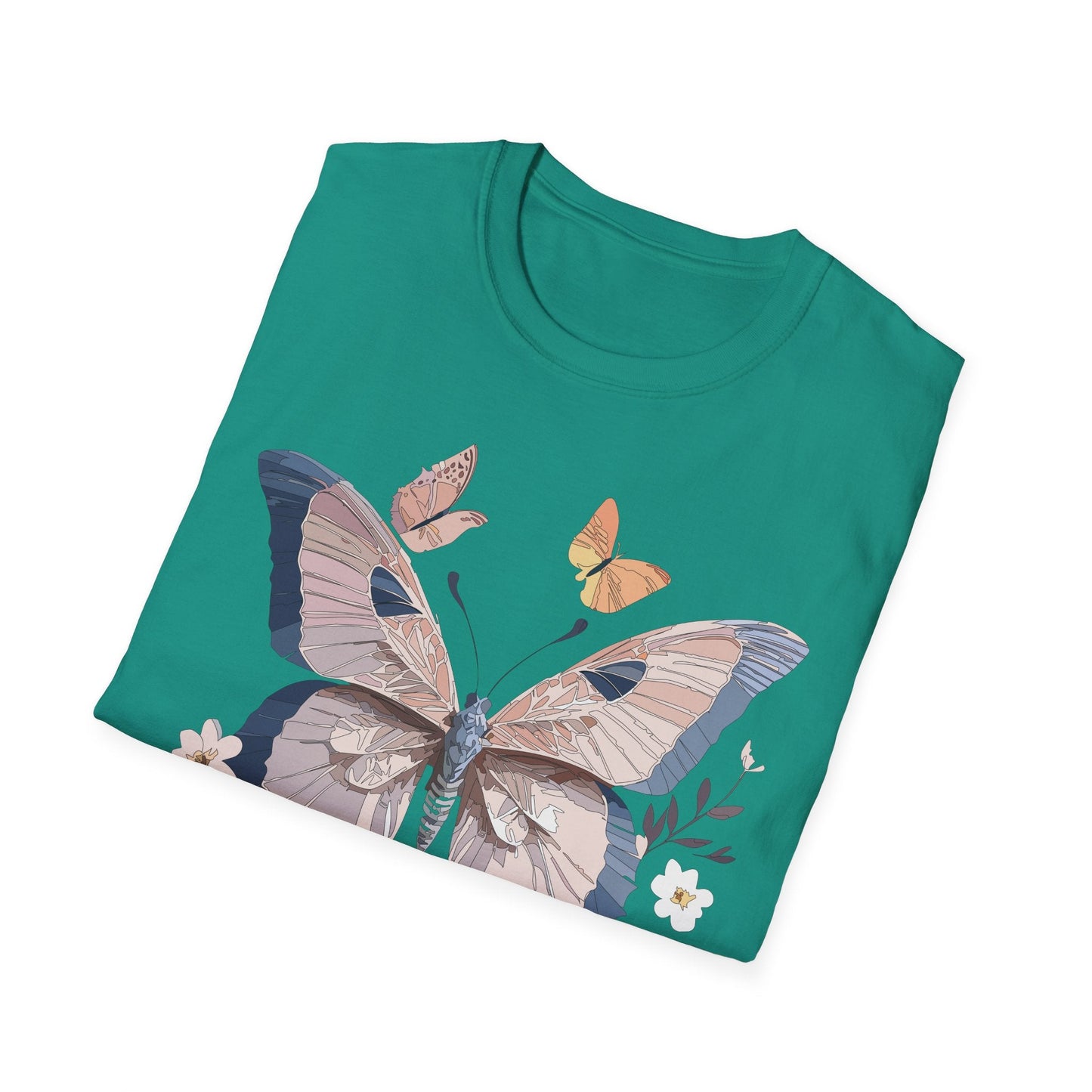 Butterfly Shirt Unisex T Shirt Monarch Print Gildan Softstyle 64000 Cotton Tee Quality