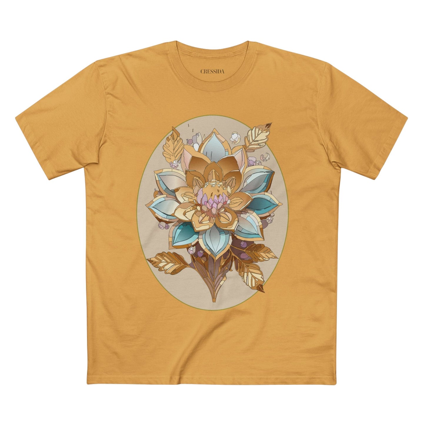 Floral Graphic T-Shirt Unisex 100 Cotton Art Design with Antique Flowers Tee 26
