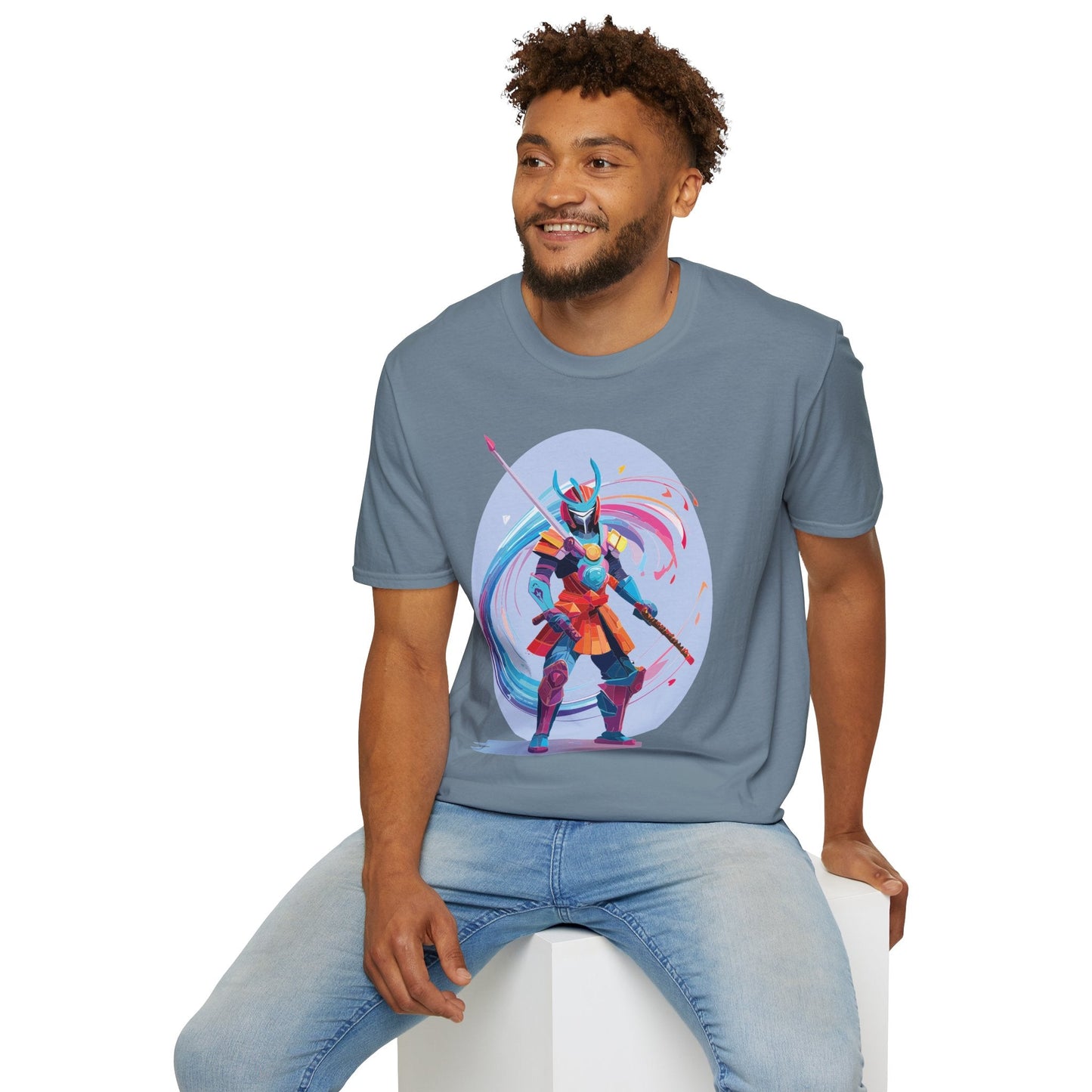 Samurai Shirt Unisex Gildan Softstyle Tee 100 Percent Ring Spun Cotton Samurai Design
