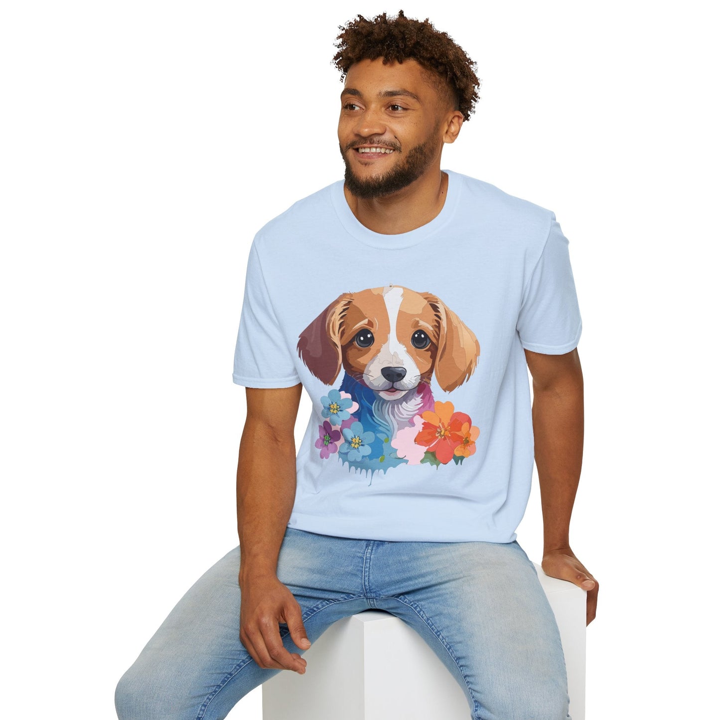 Unisex Dog Shirt Animal Graphic Tee Soft Cotton Gildan 64000
