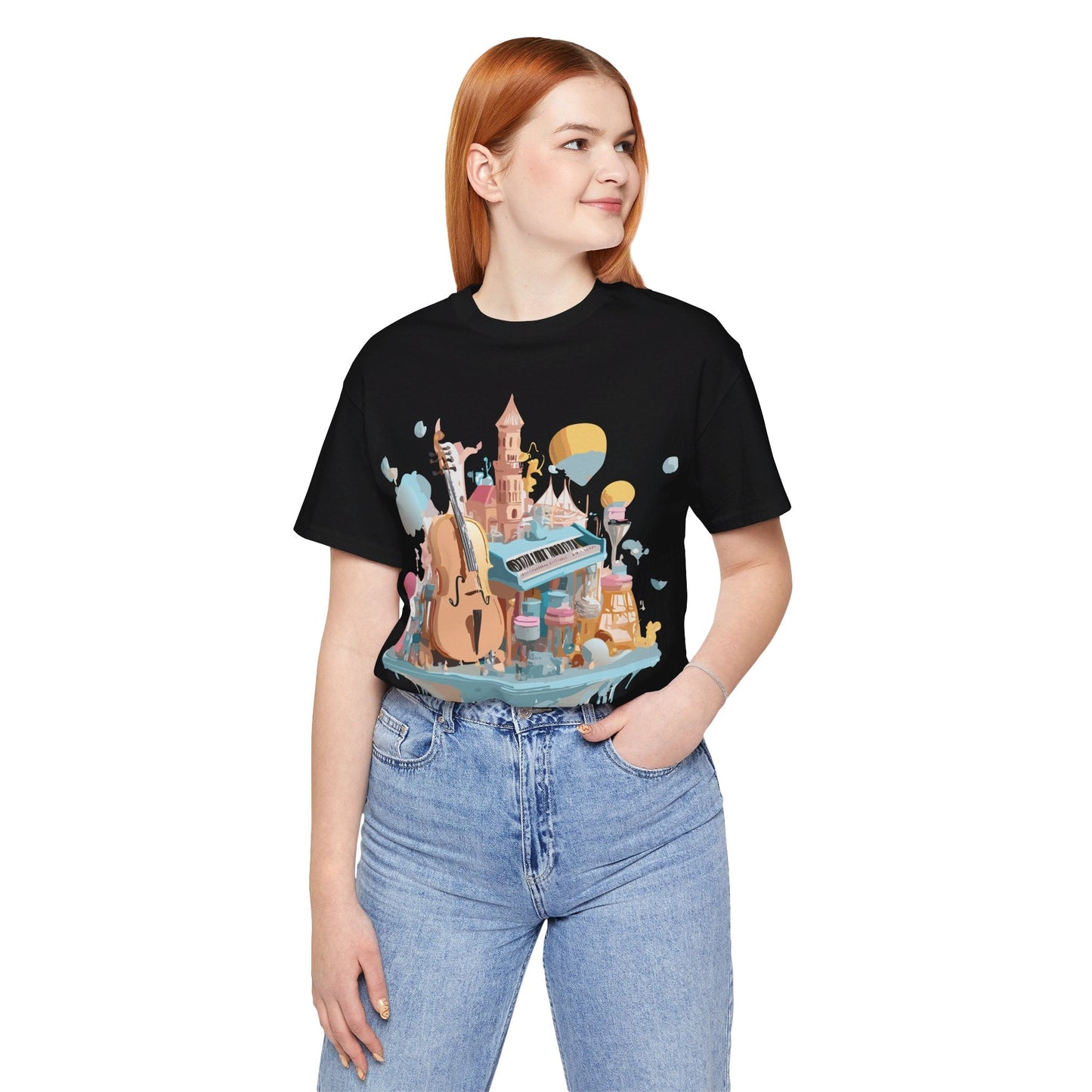 Music Graphic Tee Unisex Vintage Art Design By Adelpha Premium Short Sleeve T Shirt
