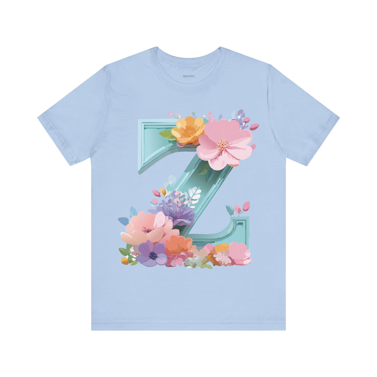 Letter Z Graphic Unisex Cotton Bella+Canvas Tee with Art Letter Design