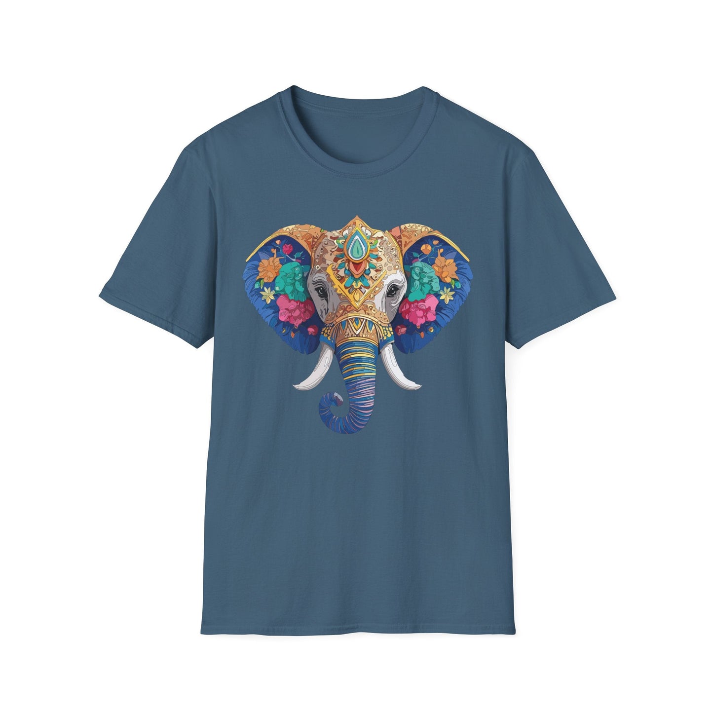 Elephant T Shirt Unisex Gildan Softstyle 64000 100 Percent Cotton Graphic Animal Tee