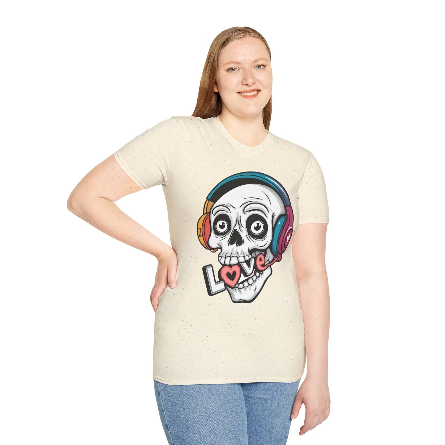 Skull Tee Shirt Unisex Skeleton Shirt With Skull Artwork Gildan Softstyle Cotton Tee