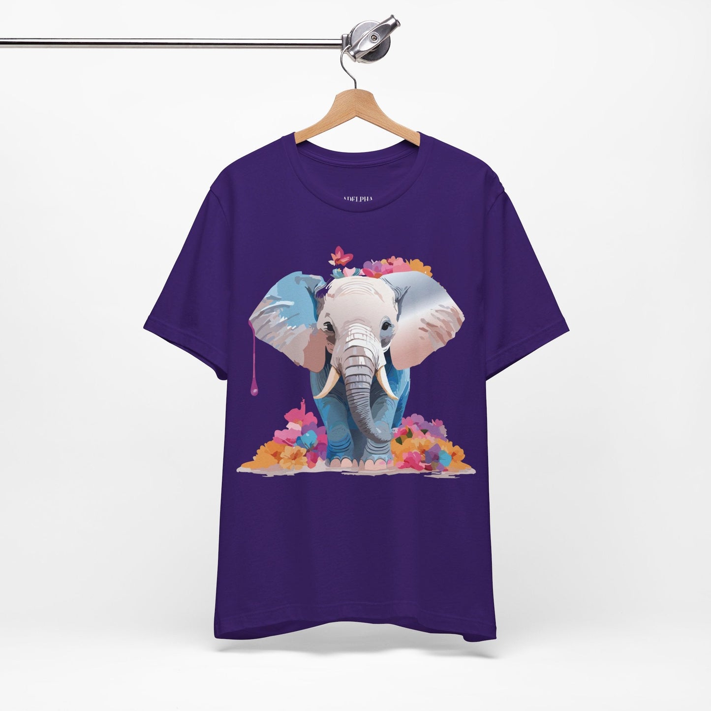 Elephant Graphic Tee Unisex Short Sleeve by Adelpha Premium Vintage Inspired Artwork