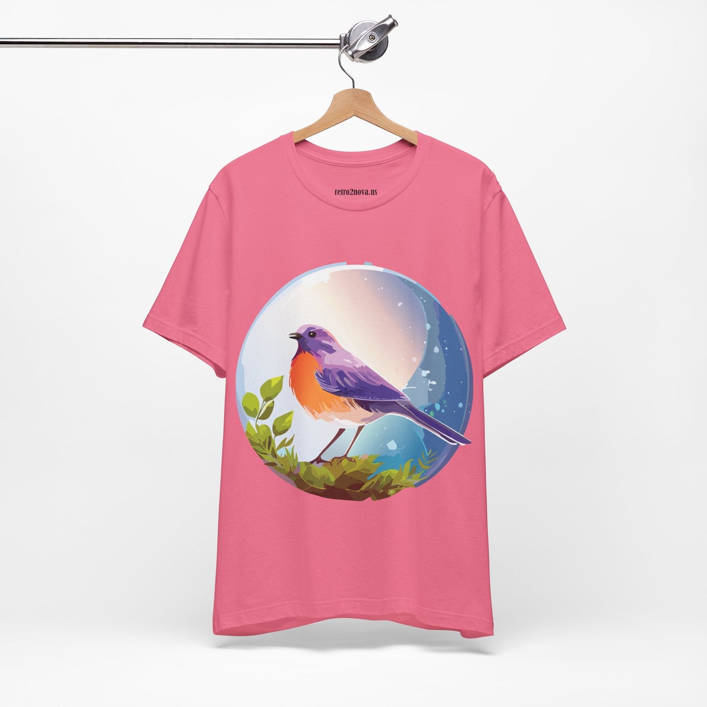 Unisex Animals And Bird Shirt Graphic Cotton T Shirt With Original Retro2Nova Art Premium Short Sleeve Tee