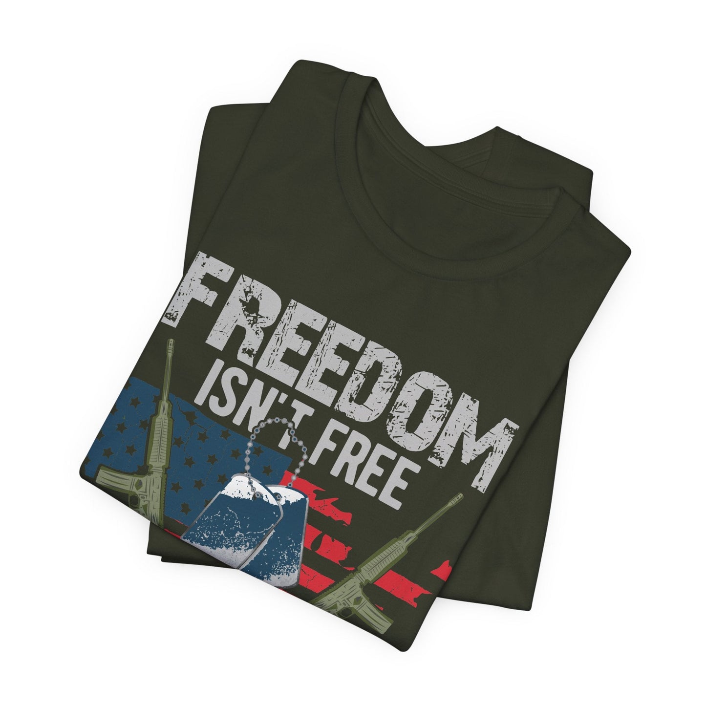 Army Veteran Patriotic Graphic Design Unisex Cotton T-Shirt v20