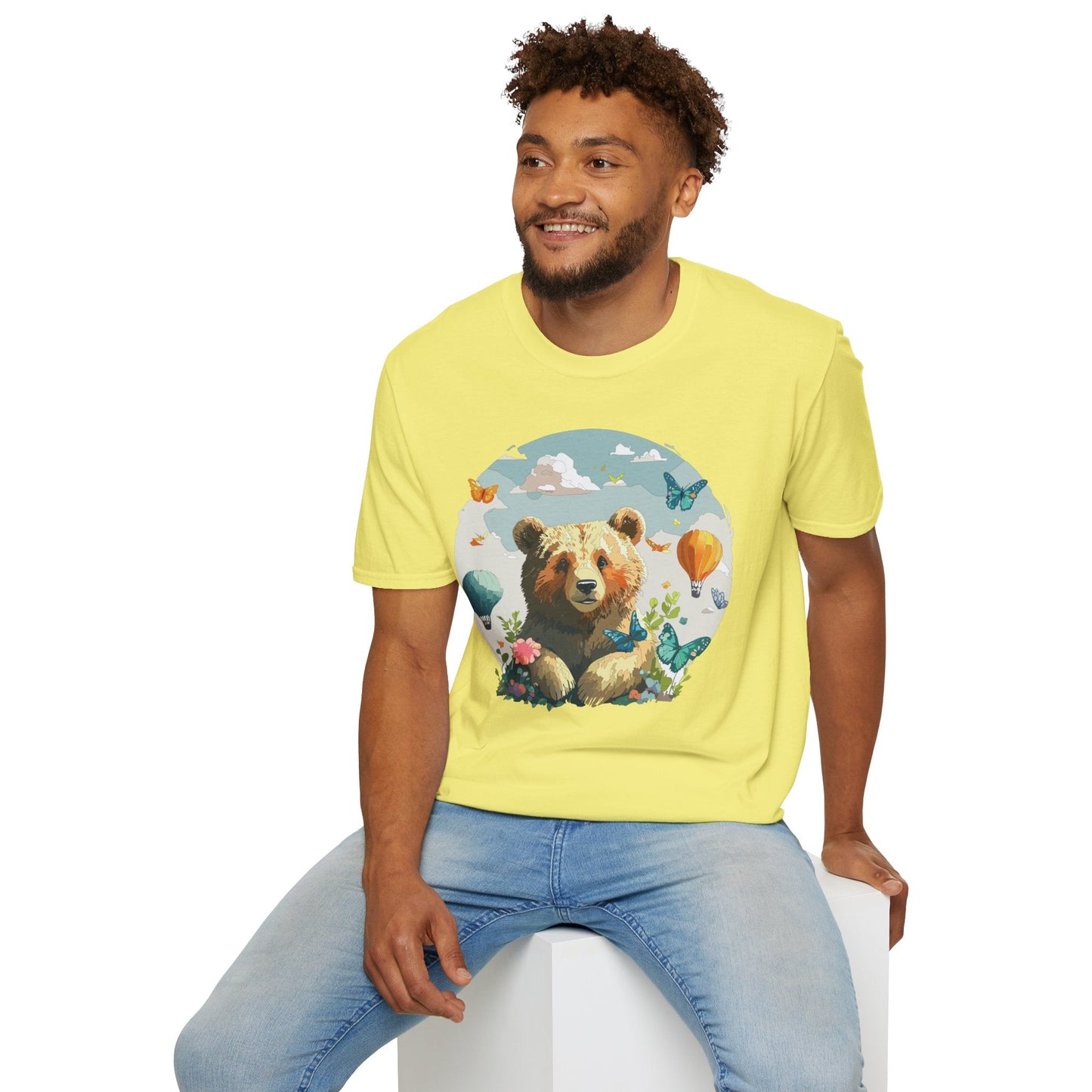 Bear T Shirt Unisex Teddy Bear Tee Softstyle 64000 Breathable Everyday Wear For All Ages