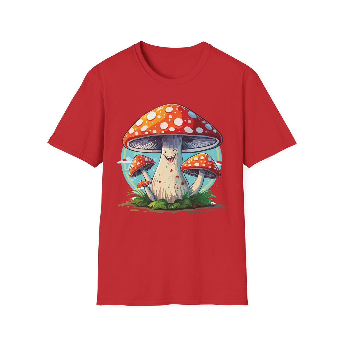 Funny Mashroom Graphic Tee Gildan Unisex 100 Cotton Tee Shirt h26