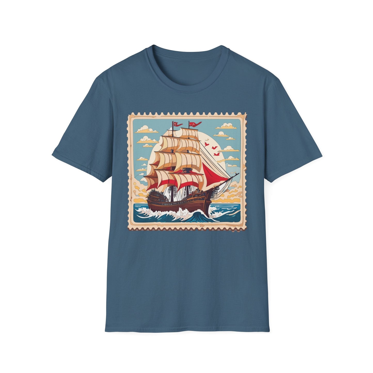 Ship T Shirts Frigate T Shirts Vessel Tee Shirt Unisex Softstyle Gildan 64000 Cotton Tee
