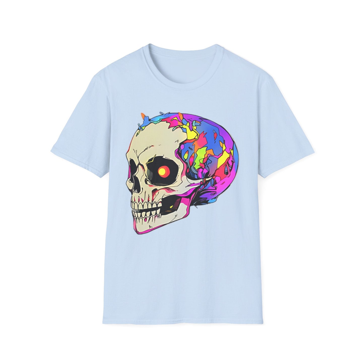Skull Tee Shirt Unisex Skeleton Shirt Gildan Softstyle 64000 Short Sleeve Graphic Design