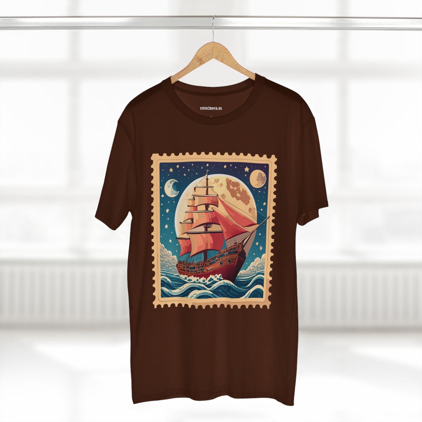 Postage Stamp Shirt Unisex Art Tee Premium Cotton Staple Retro2Nova Art Collection