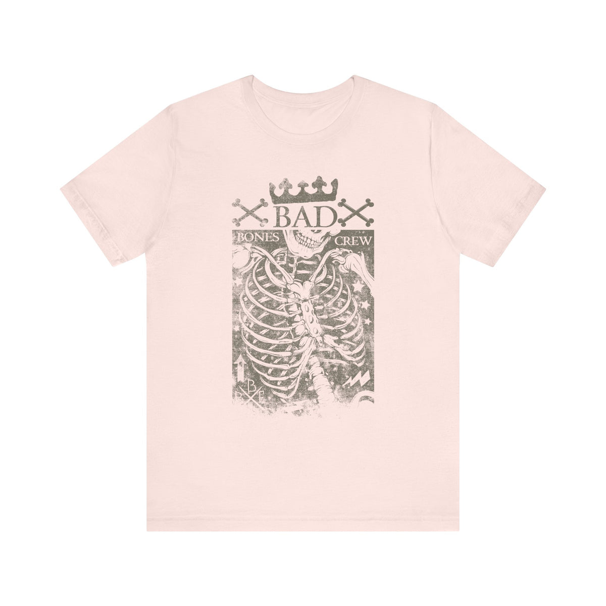 Skeleton Ribcage Tee Bones Crew Graphic Unisex Cotton Shirt A-10