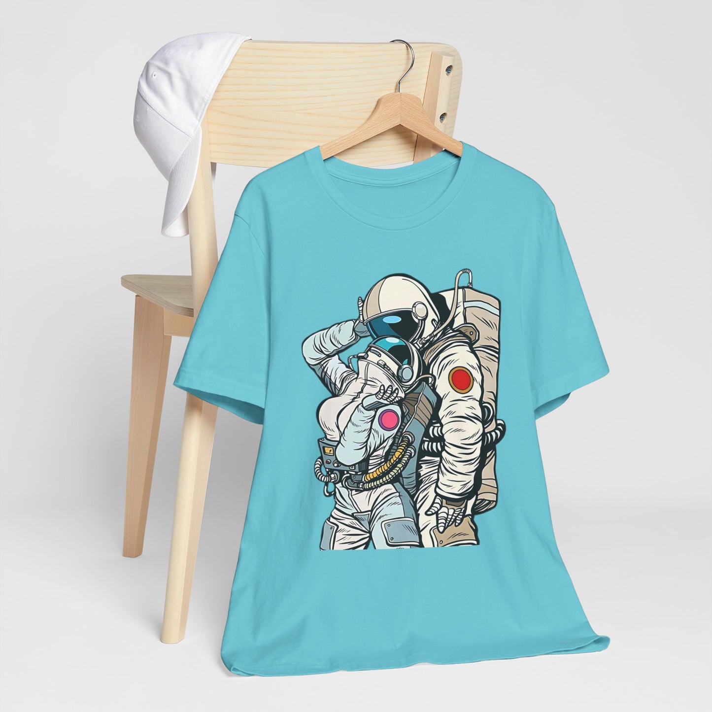 Unisex Astronaut T-shirt, Space Lovers Tee, Cosmic Top, Astronaut Graphic Tee, Cosmos Graphic T-Shirt, Love Shirt Art T-Shirt
