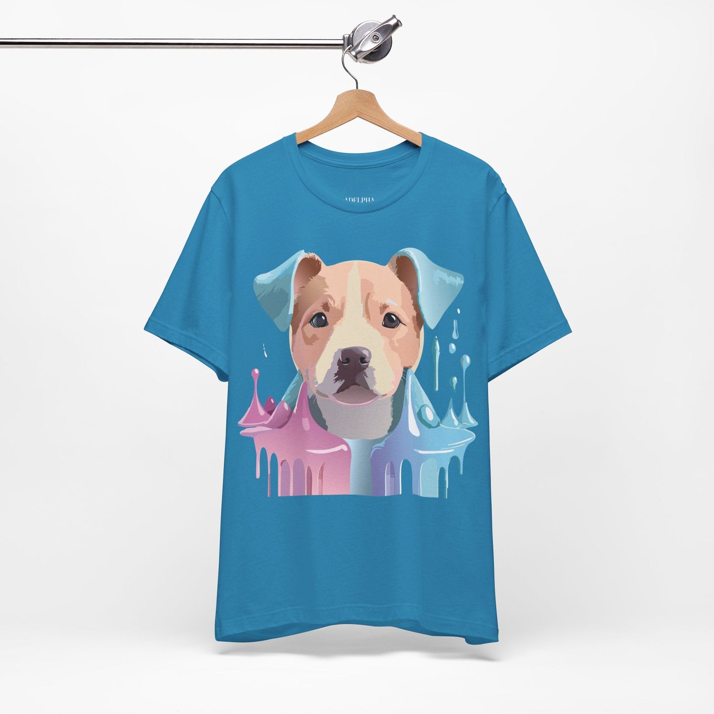 Unisex Dog Graphic Tee With Vintage Inspired Artwork By Adelpha Short Sleeve Shirt