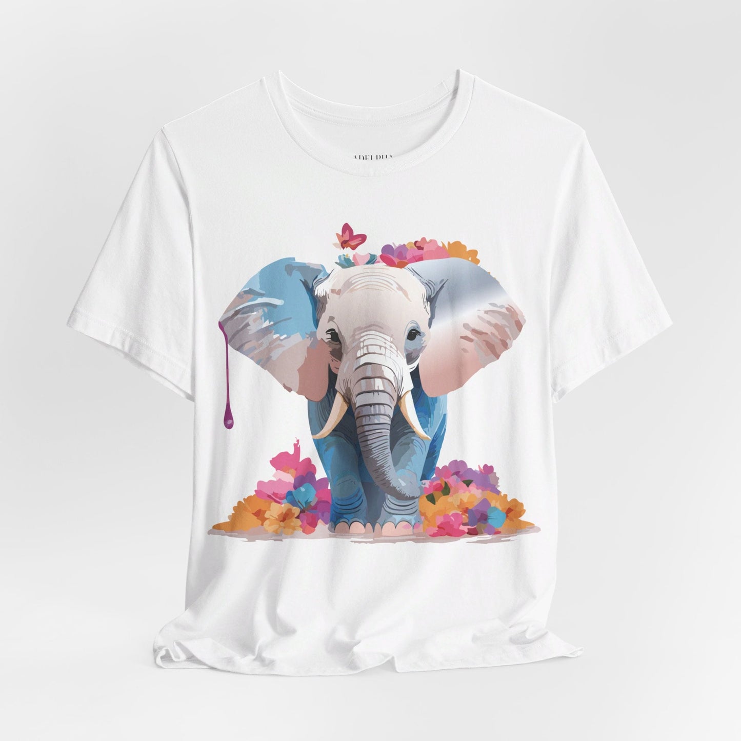 Elephant Graphic Unisex 100 Cotton Jersey Vintage Art Design Tee 5