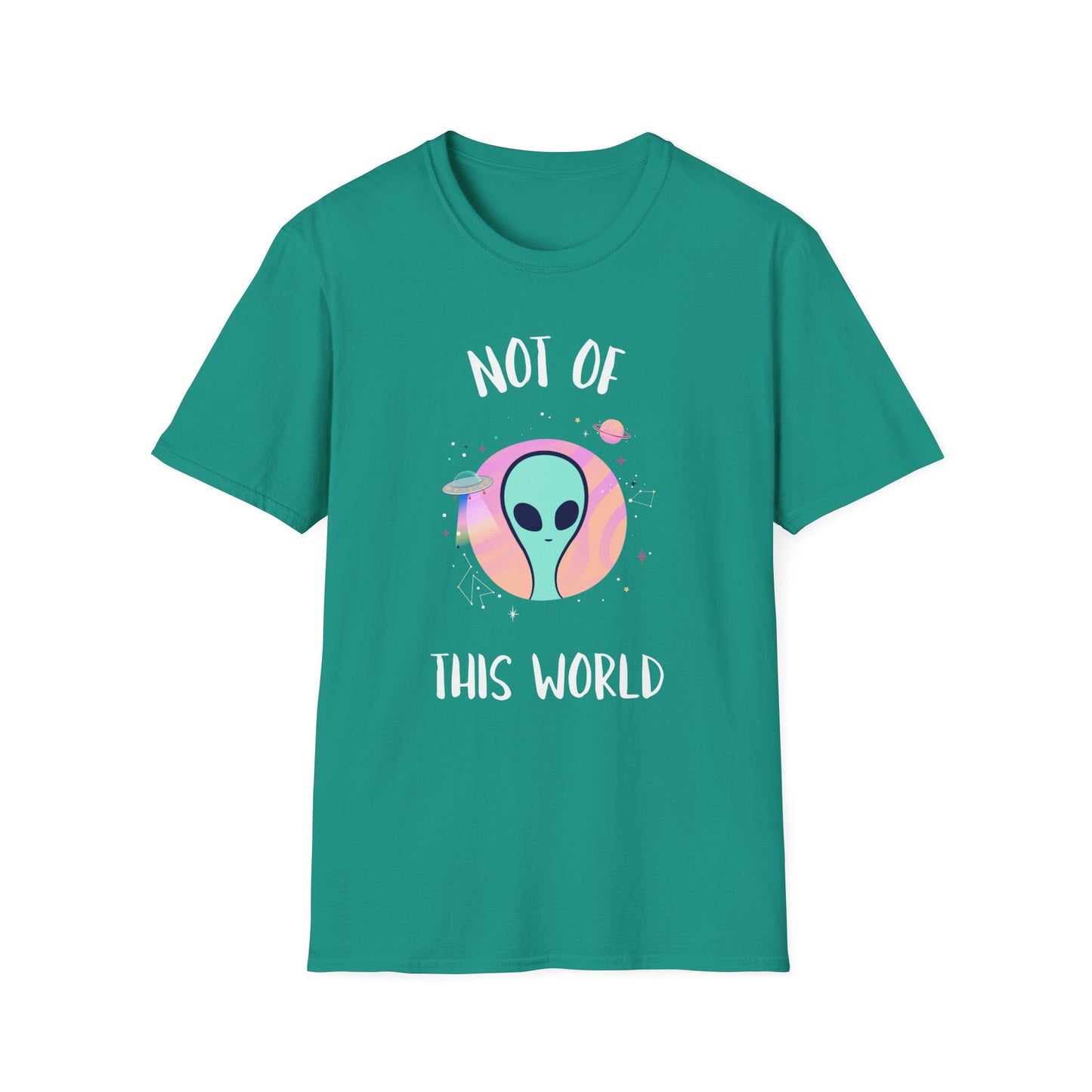 Alien Graphic TShirt  Not Of This World Cute Pastel UFO Tee