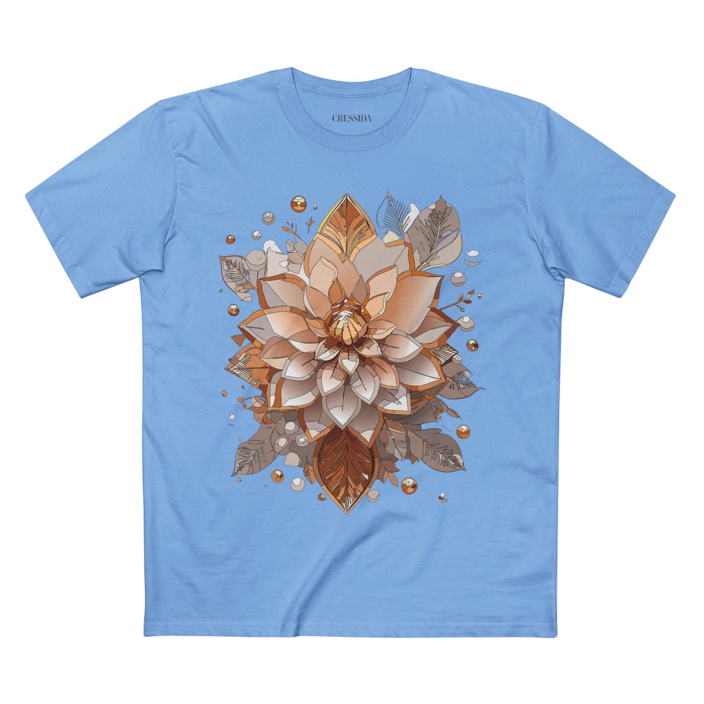 Floral Graphic T-Shirt Unisex 100 Cotton Art Design with Antique Flowers Tee 4
