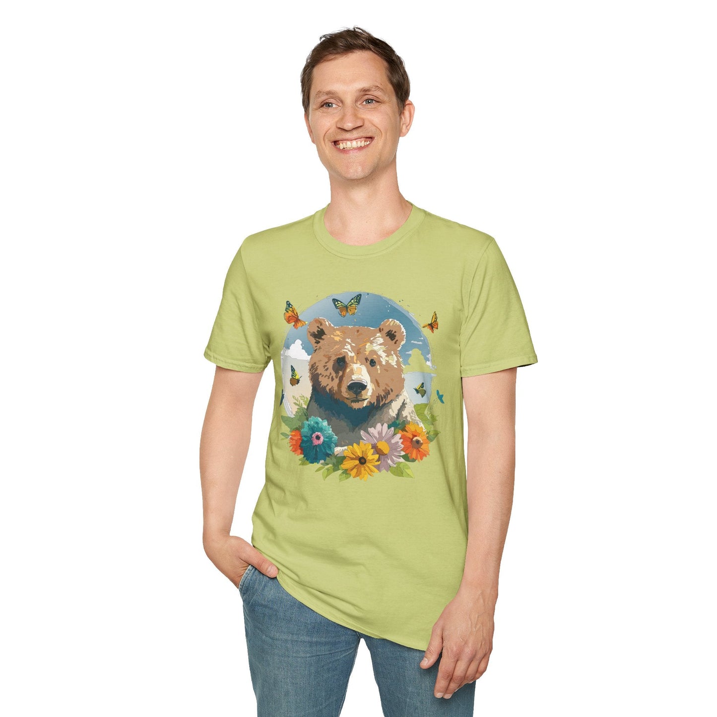 Bear T Shirt Unisex Teddy Bear Tee Softstyle 64000 Ring Spun Cotton Tee Lightweight Breathable