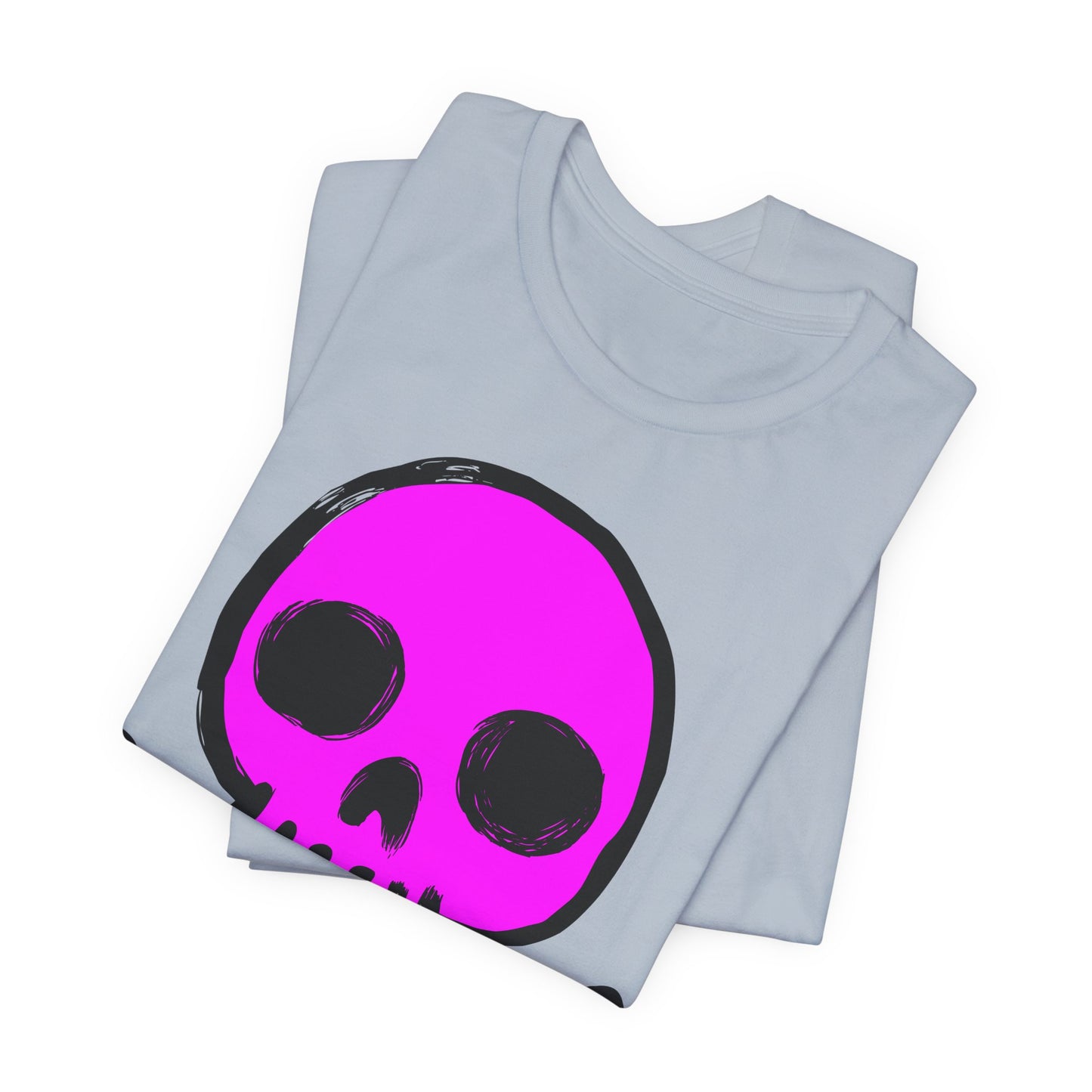 Pink Skull Graphic Design Tee, Skull Shirt, Vintage Tees, Art Design T-Shirt, Vintage Graphic Tee, Art Shirts with Skulls