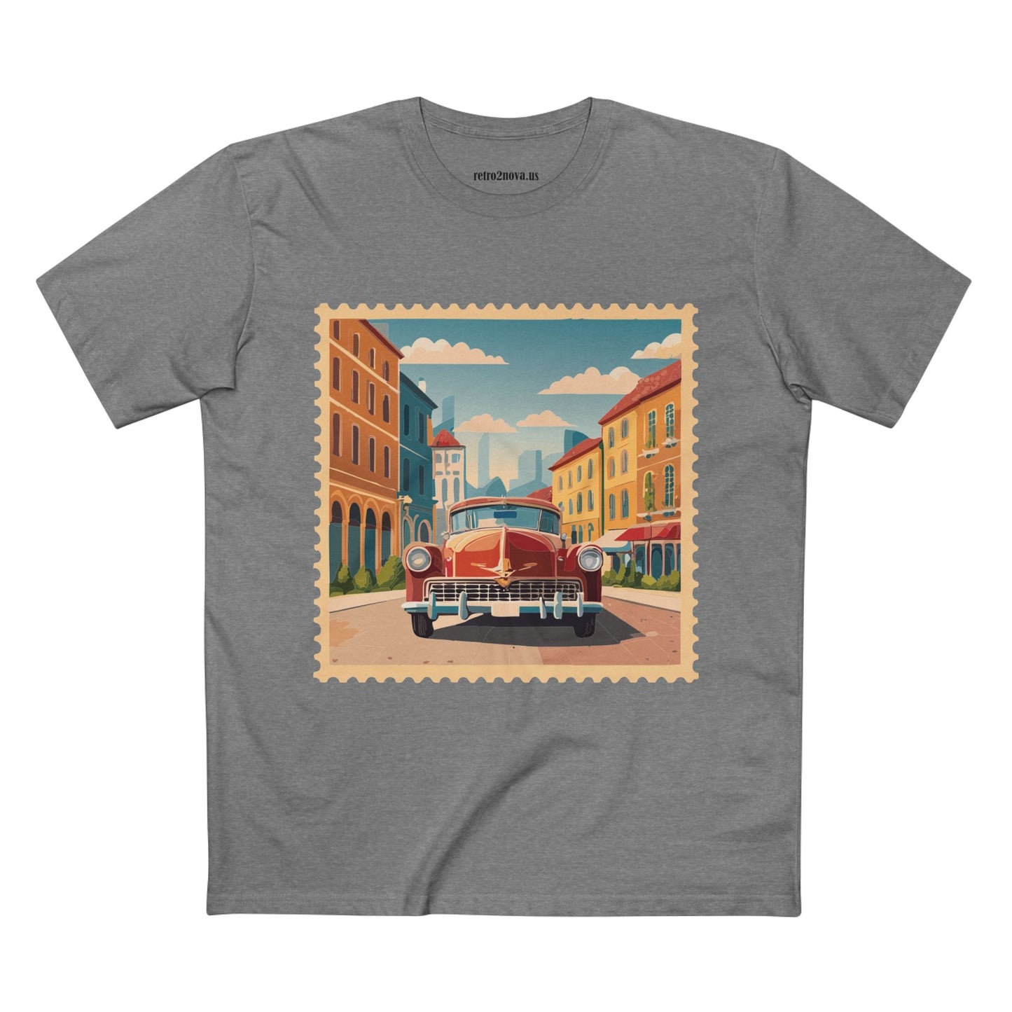 Postage Stamp Shirt Unisex Tee Original Art By Retro2Nova Premium Cotton Staple Tee