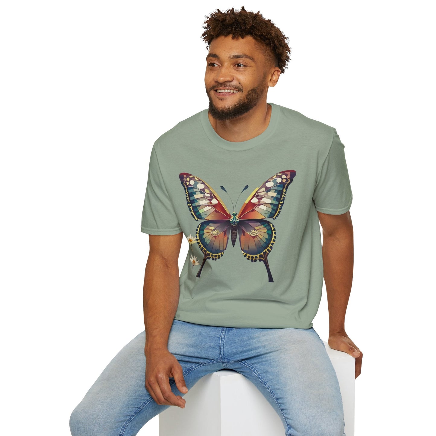Unisex Butterfly Monarch Shirt Softstyle Tee Gildan 64000 Short Sleeve For Everyday Comfort